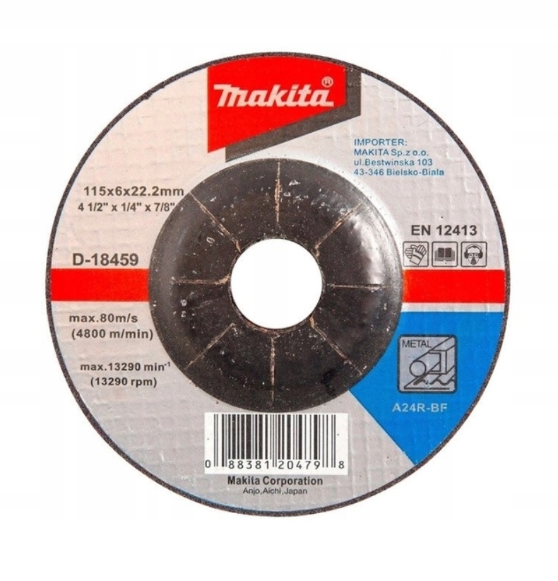 

Tarcza Szlifierska Do Metalu 115x6 Makita D-18459