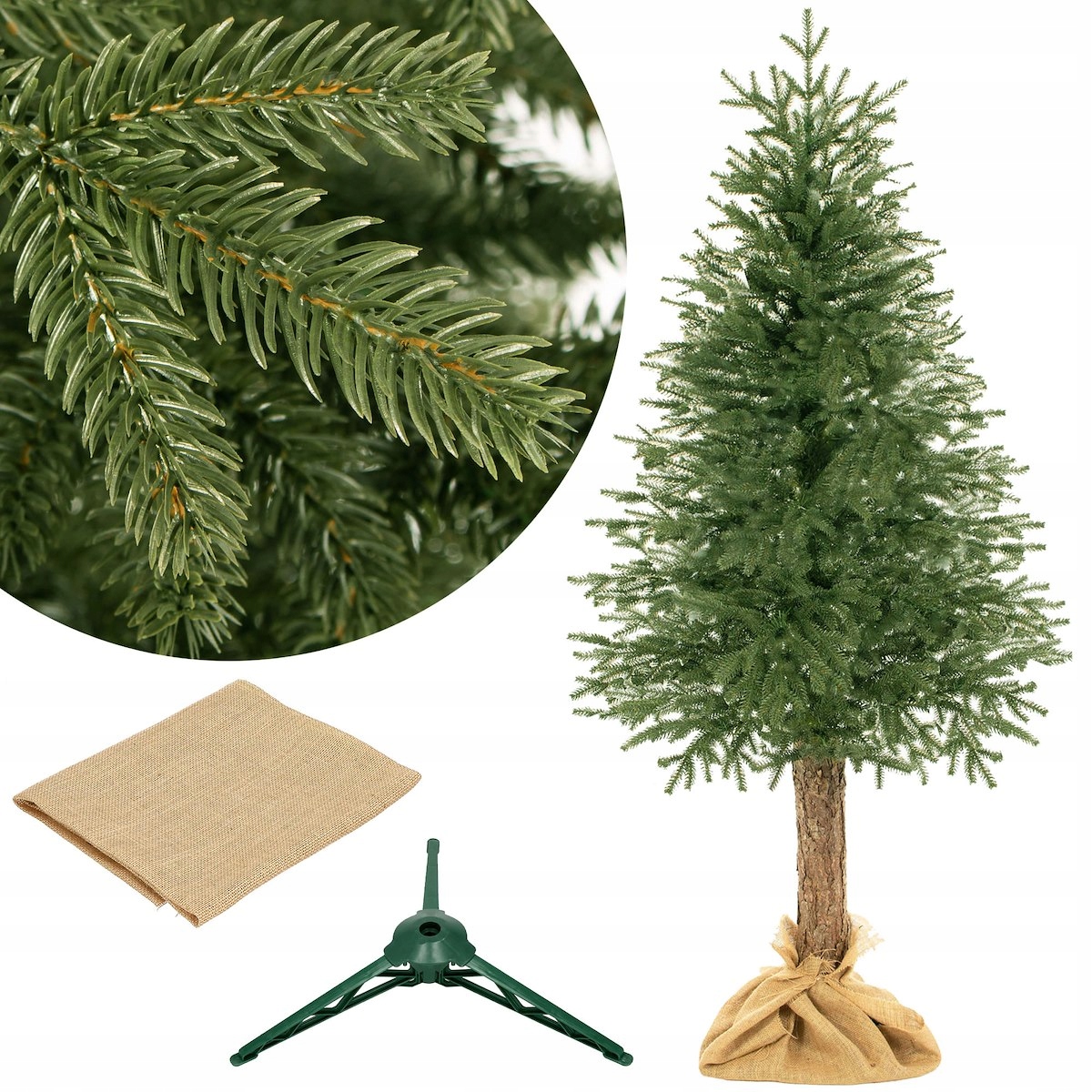 

Choinka Na Pniu Sztuczna 220cm Pe Świerk Naturalny