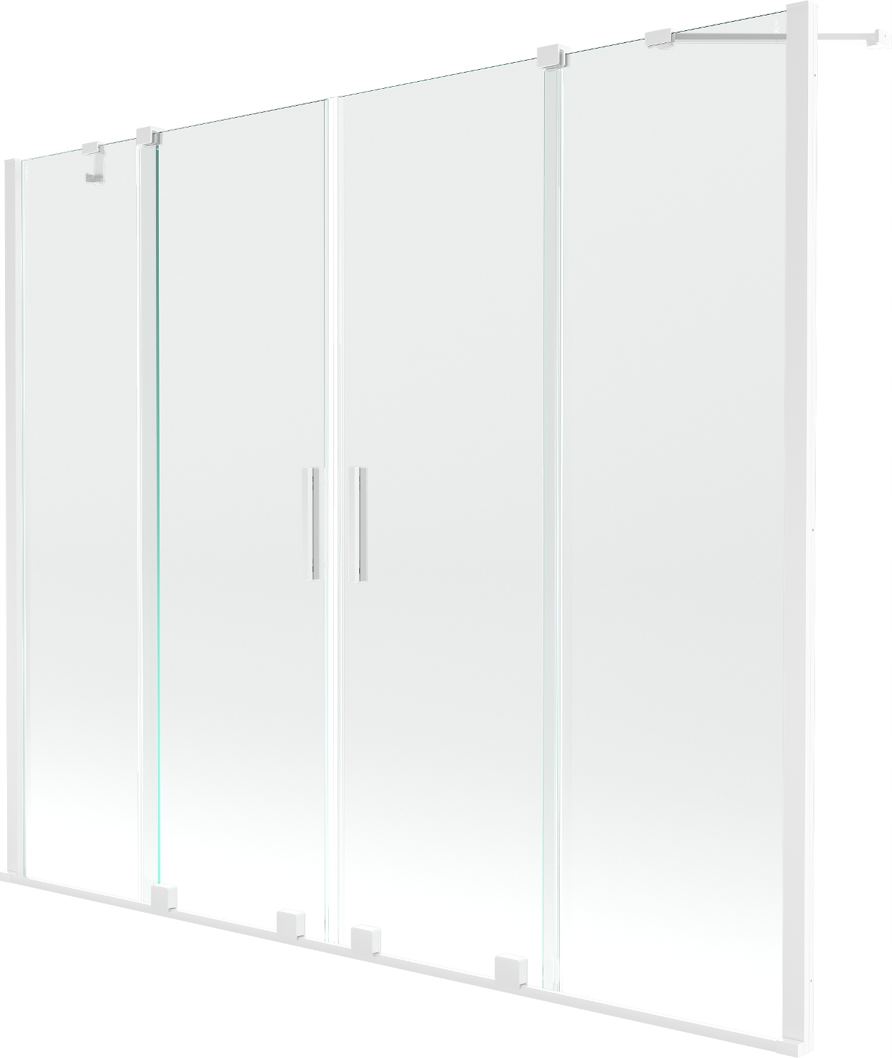 Mexen Velar Duo posuvná vana zástěna 200x150 cm, čirá/bílá