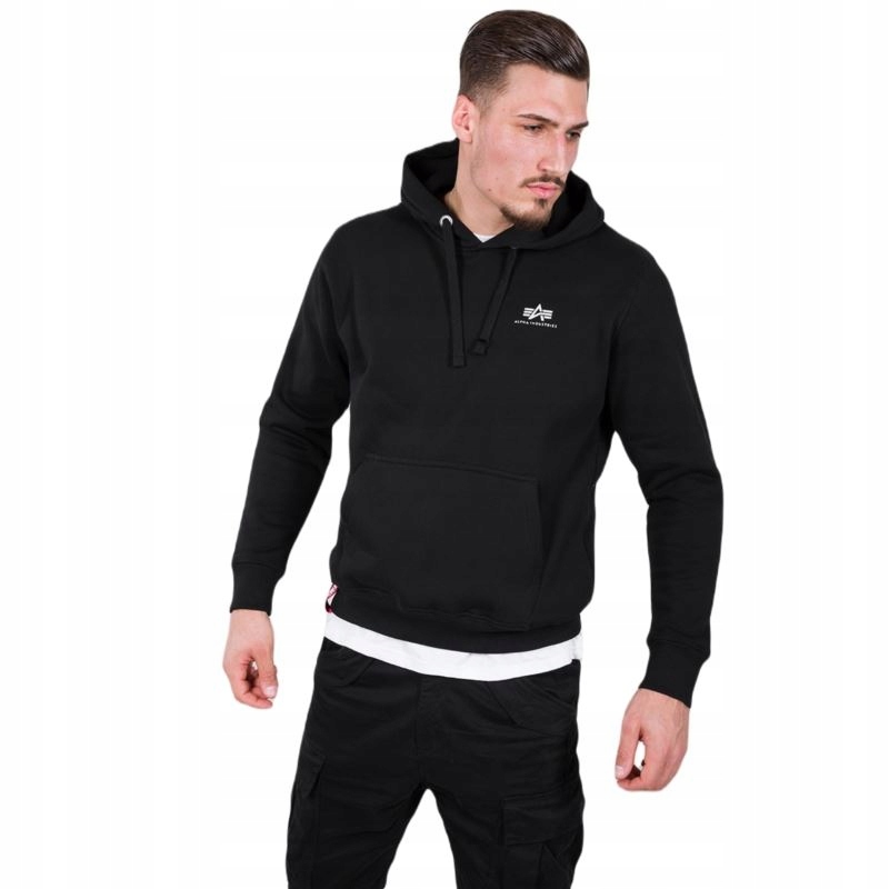 Alpha Industries Basic Hoody Small Logo 196318-03 S – Základní mikina s kapucí a malým logem, velikost S