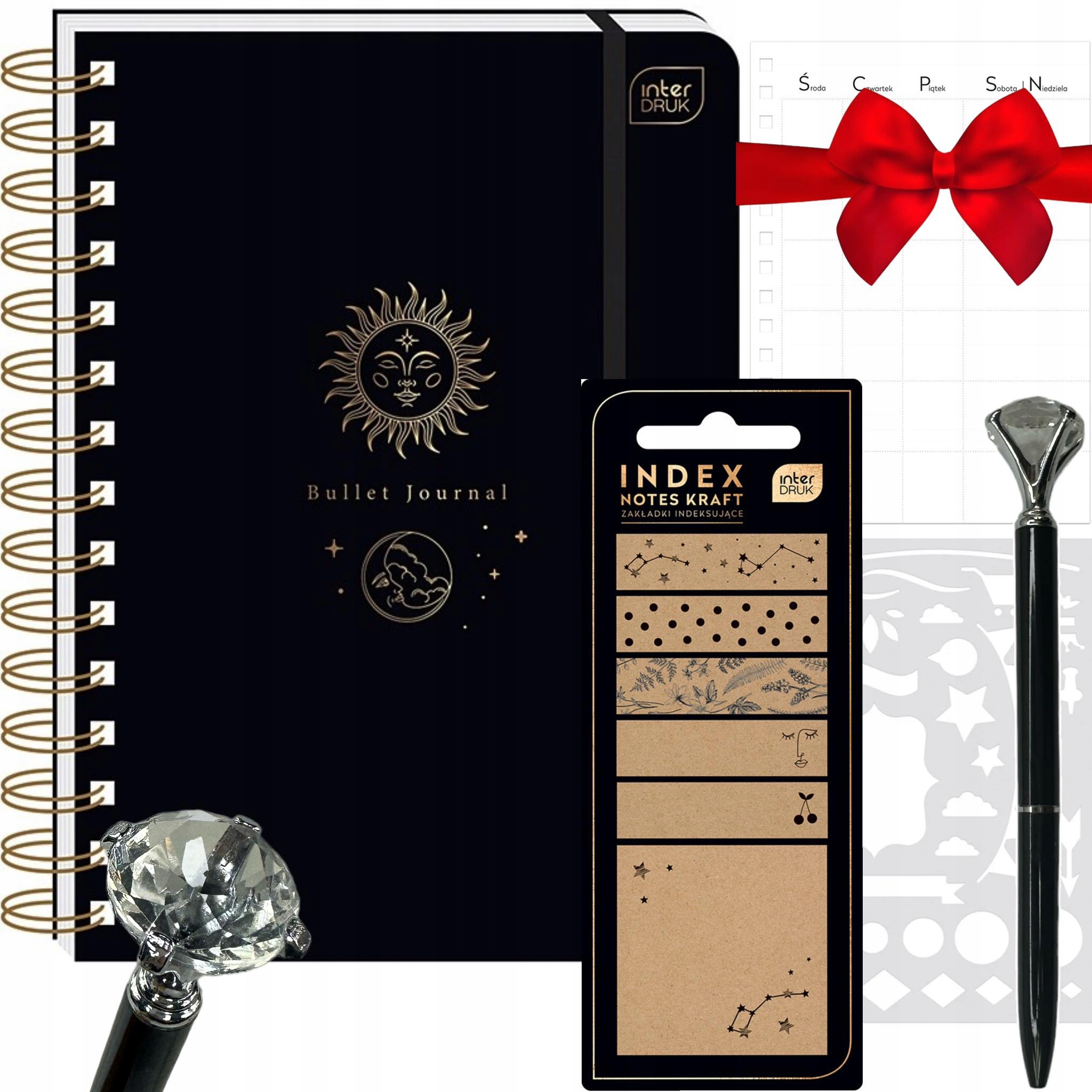 PLANNER NA SPIRALI 2024 A5 ORGANIZER NOTES PREZENT DLA MAMY ZESTAW UPOMINEK