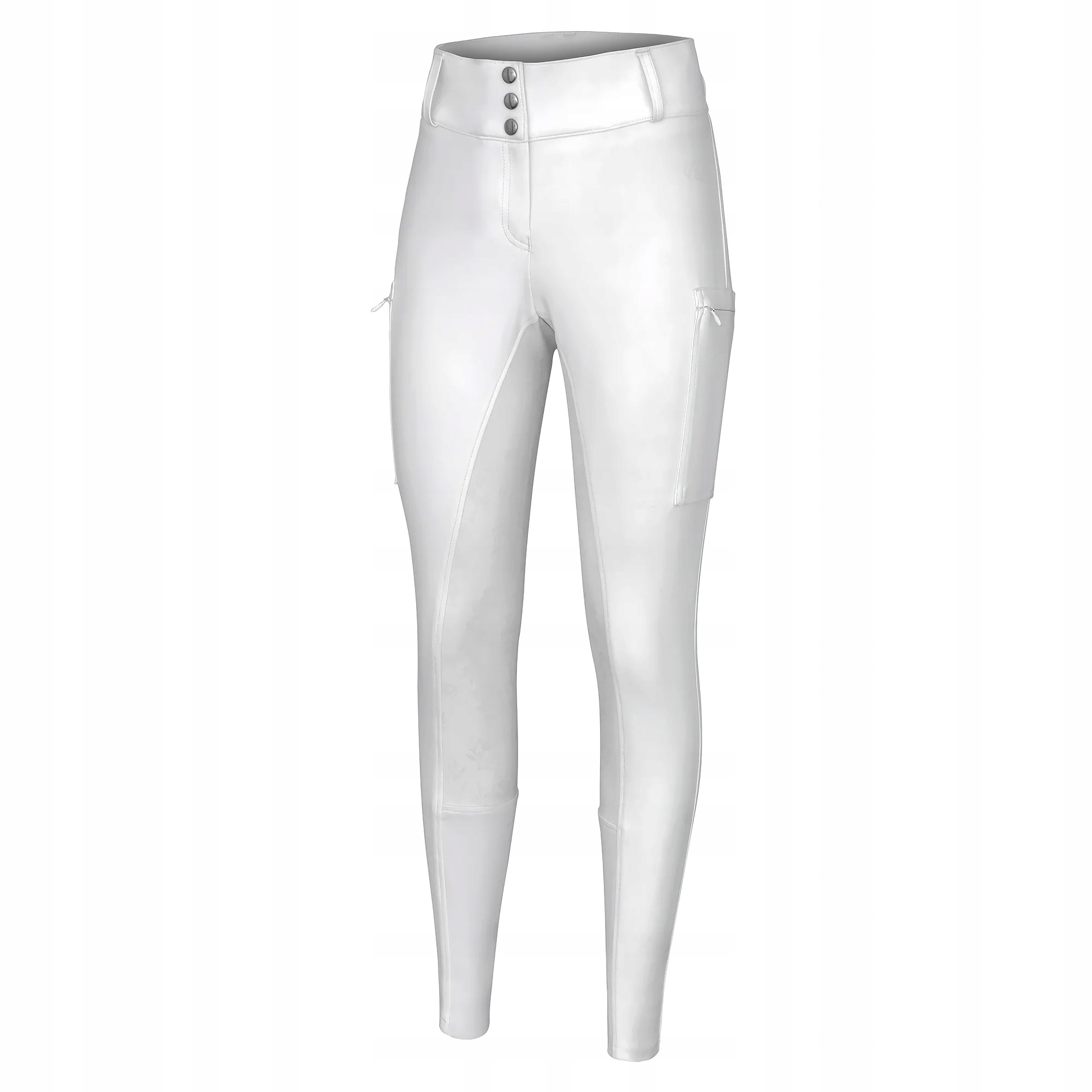 Bryczesy jeździeckie damskie Equestrian Queen Harrow 26SS silikon białe 38