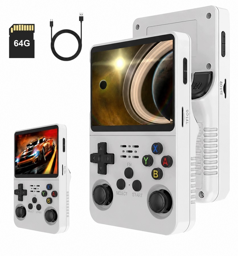 R36S Mini přenosná retro herní konzole 3.5 palců 20000 her 64GB