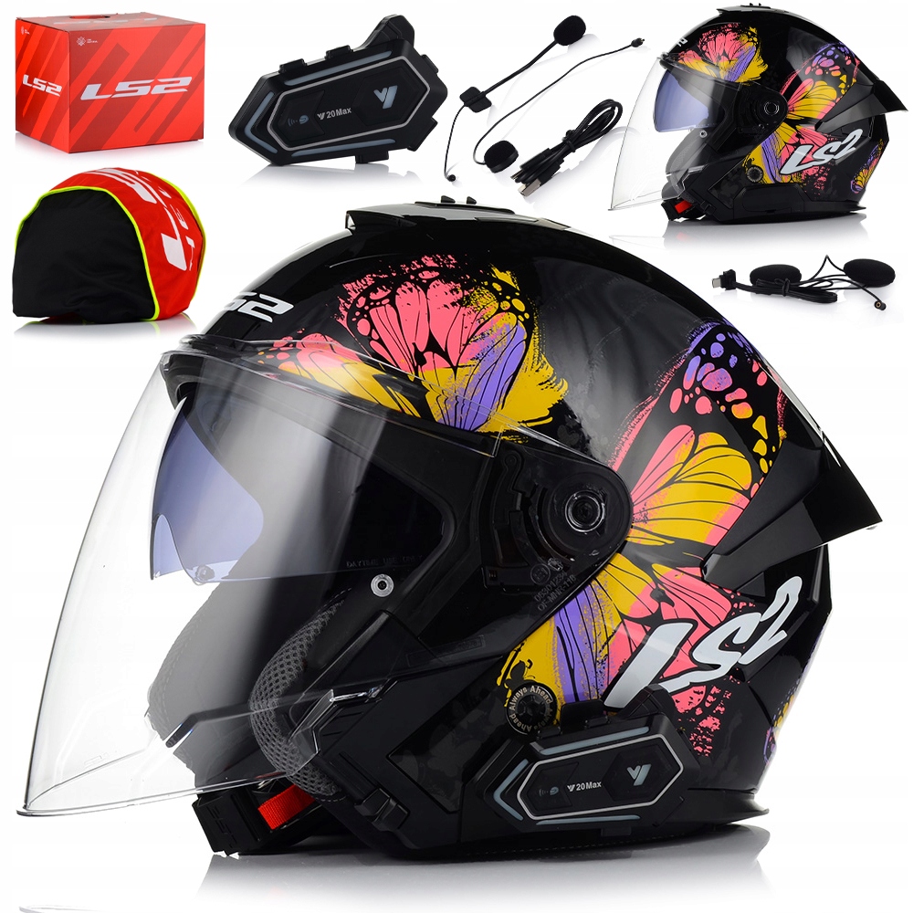 Otvorená Motocyklová Prilba LS2 OF618 Verso II Wingz Blenda Interkom