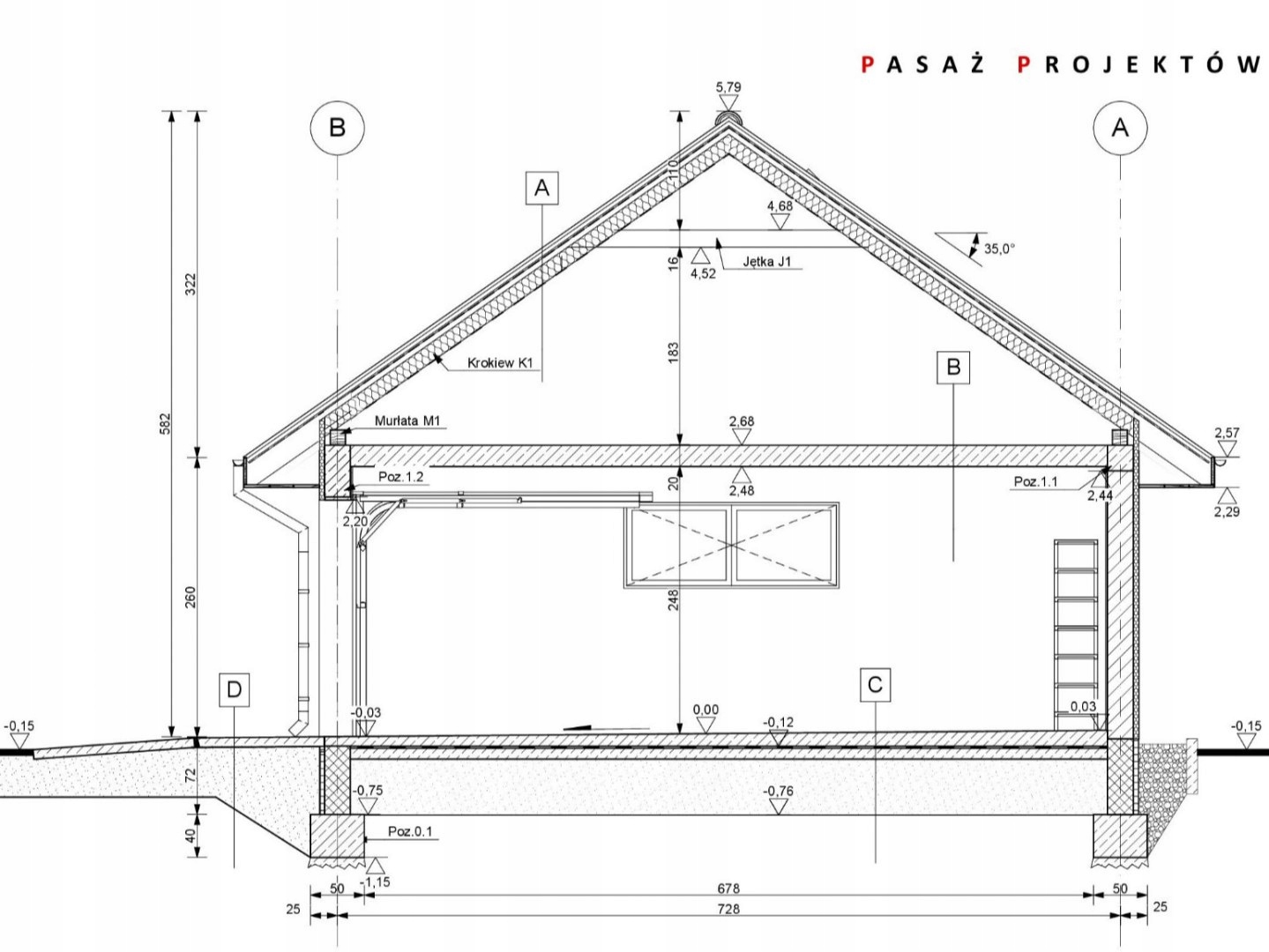 PROJEKT BUDYNKU GOSPODARCZEGO GO22 Marka inna