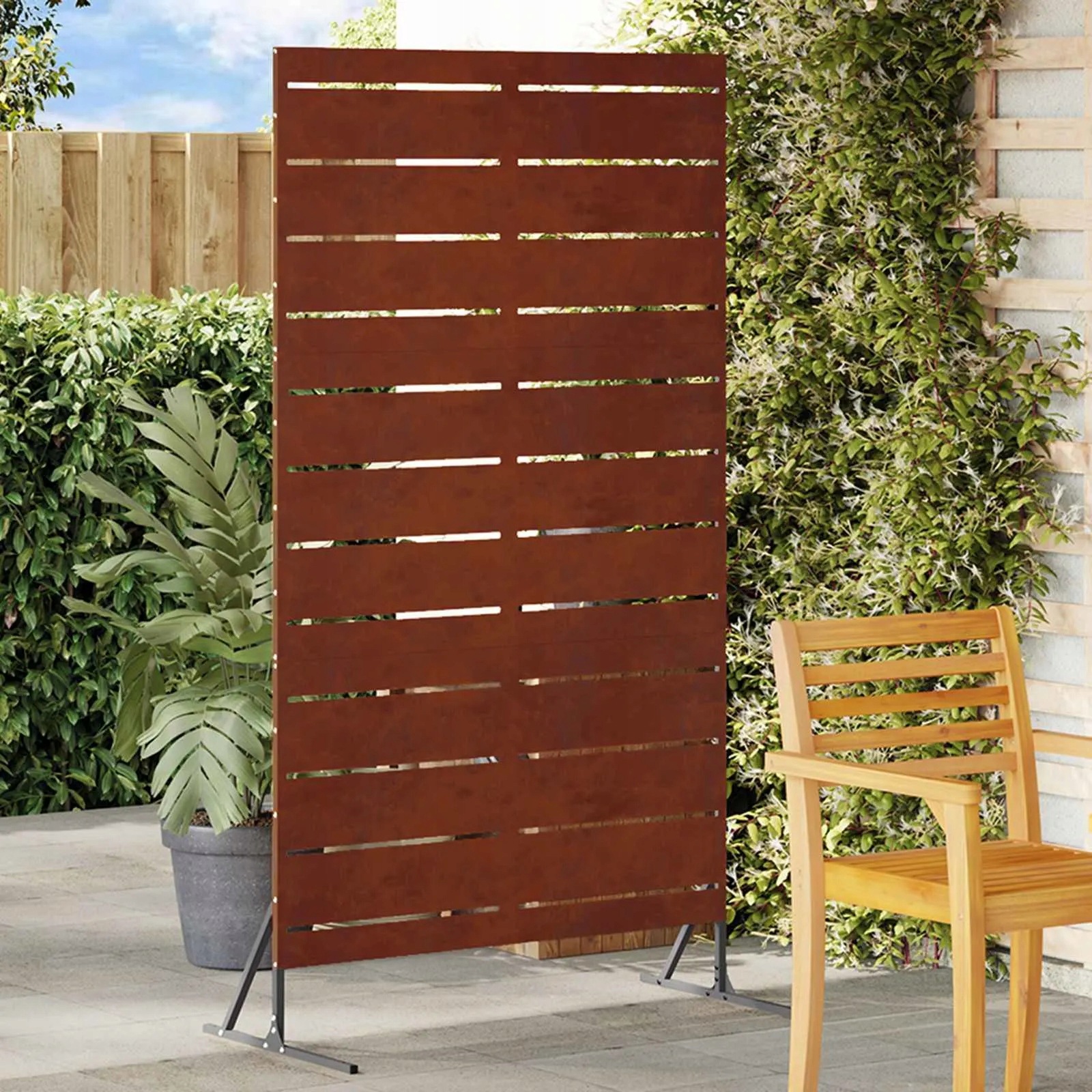 vidaXL Obrazovka pro soukromí 100 x 50 x 180 cm Rezavá