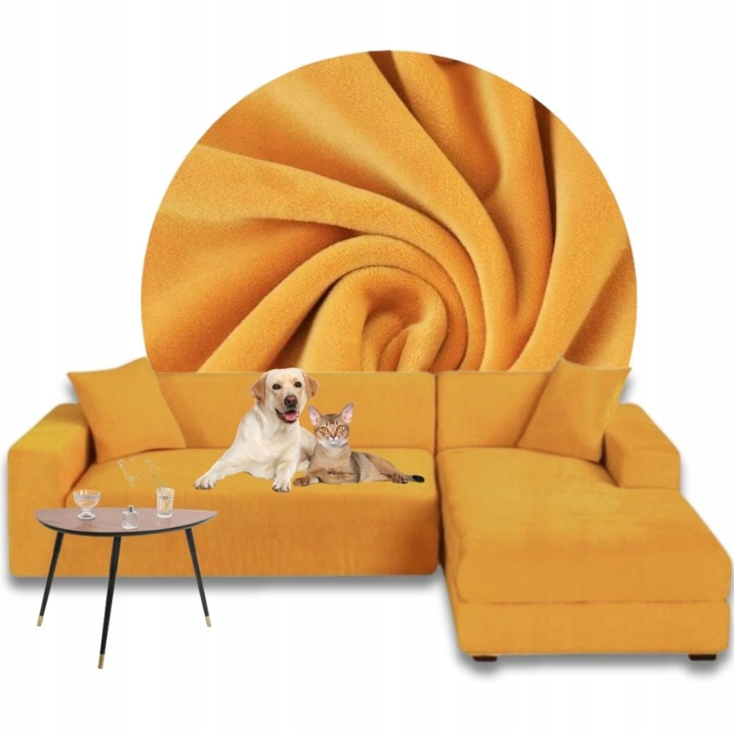 Potah Na Rohovou Pohovku Pohovka Velur Premium Plyš Pravý 3+3OS Oeko-tex