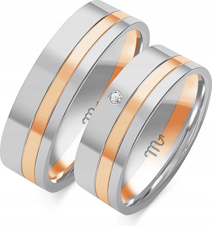 Snubní prsteny na svatební oslavu 14K 585 vel. 8 9 10 elegantní módní kolekce