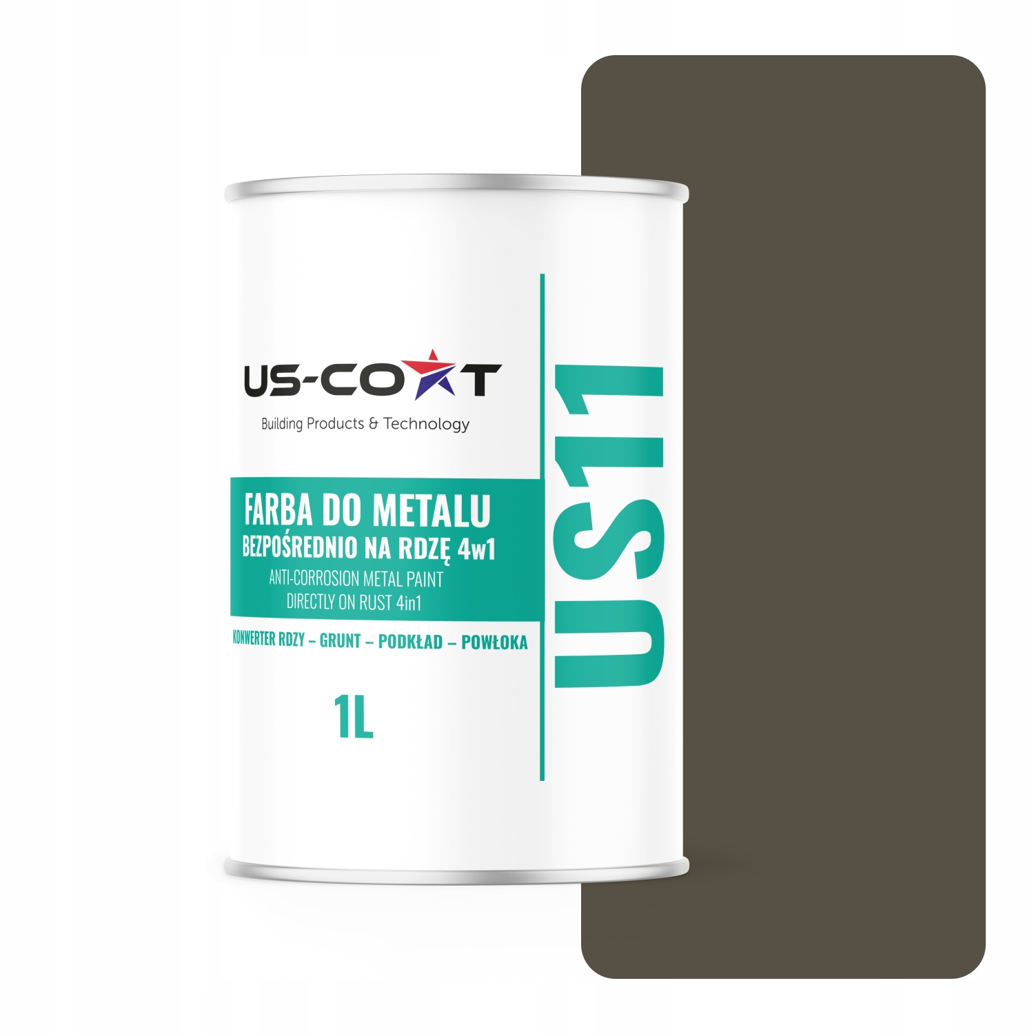 Barva Na Kov Proti Rezi A Pozinkovanému Pozink 4v1 Šedohnědá RAL7013 Saténová 1L