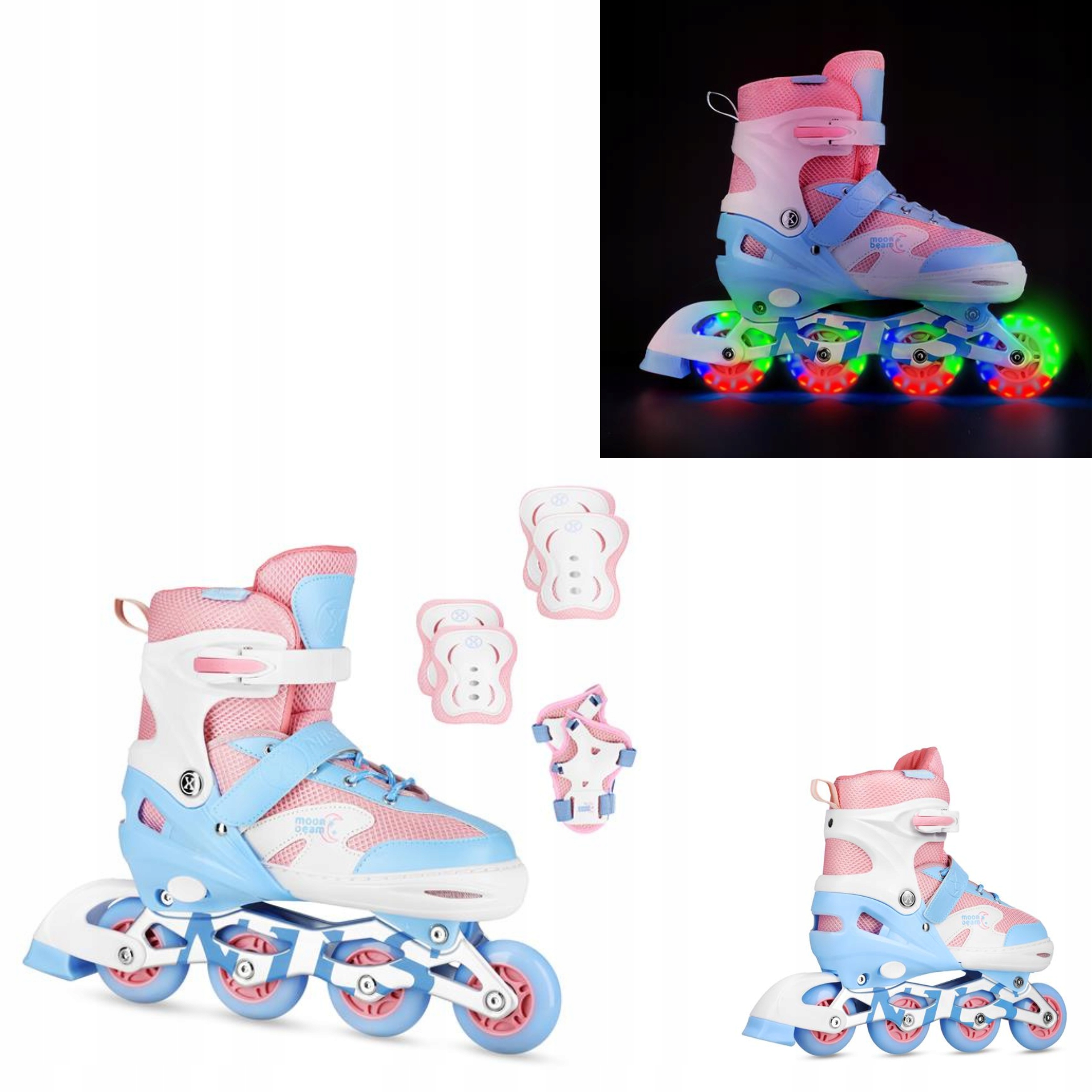 Nastavitelné brusle 2v1 chrániče Nils Extreme vel. L 39-42