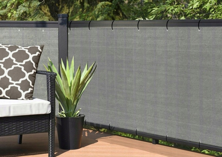 MATA OSŁONA BALKONOWA 100x500cm NA BALKON TARAS PE Długość 500 cm