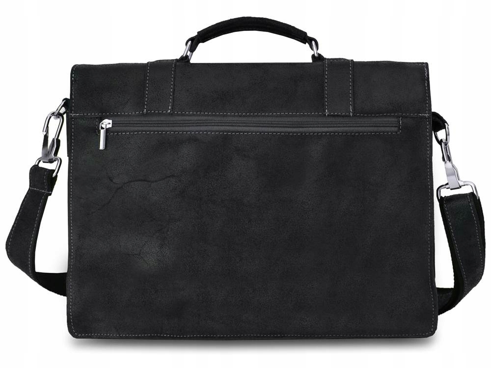 POLSKA SKÓRZANA TORBA LISTONOSZKA NA RAMIĘ SOLOME Wzór dominujący bez wzoru