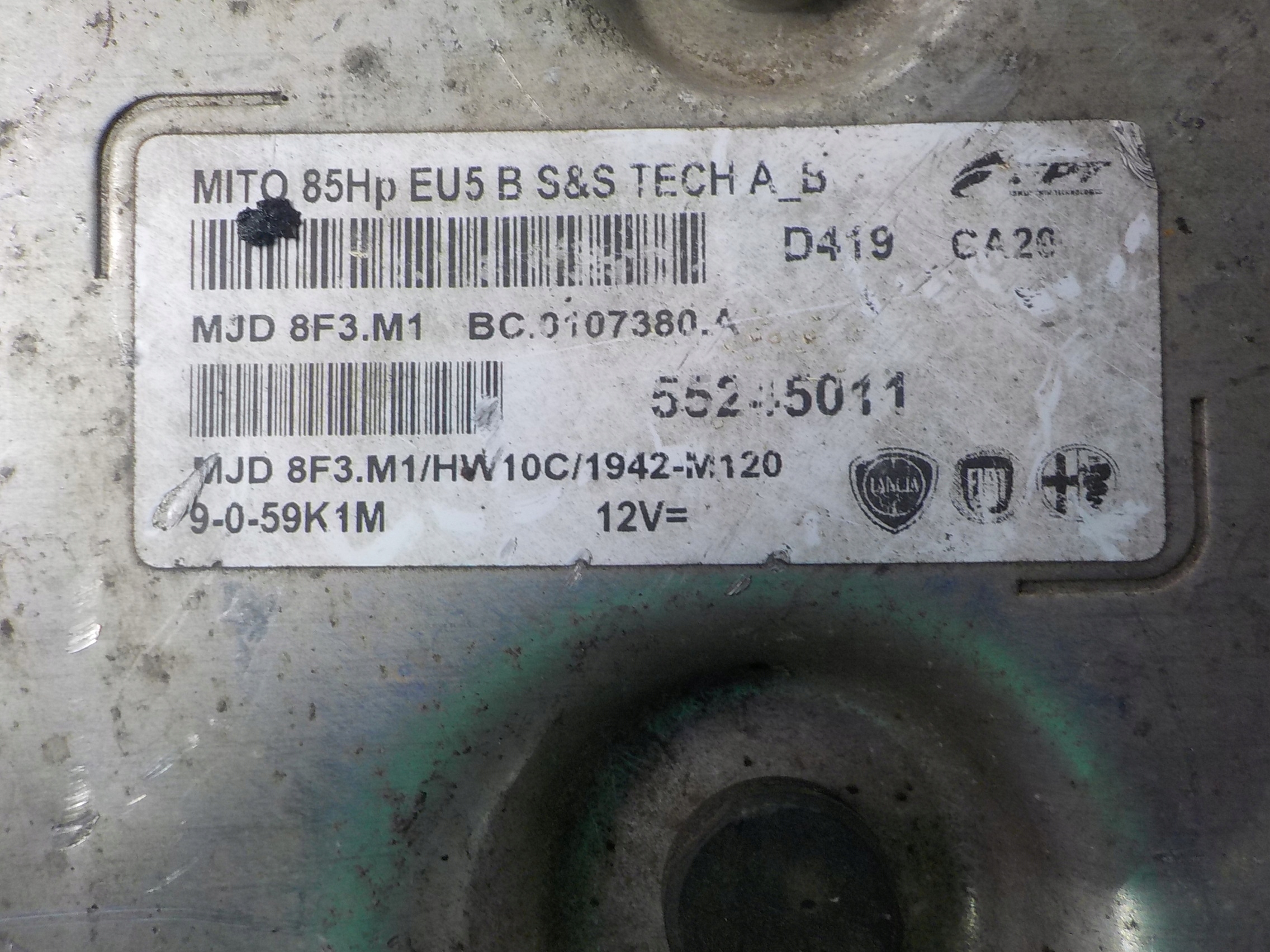 ALFA ROMEO MITO computer control unit 55245011 8F3.M1