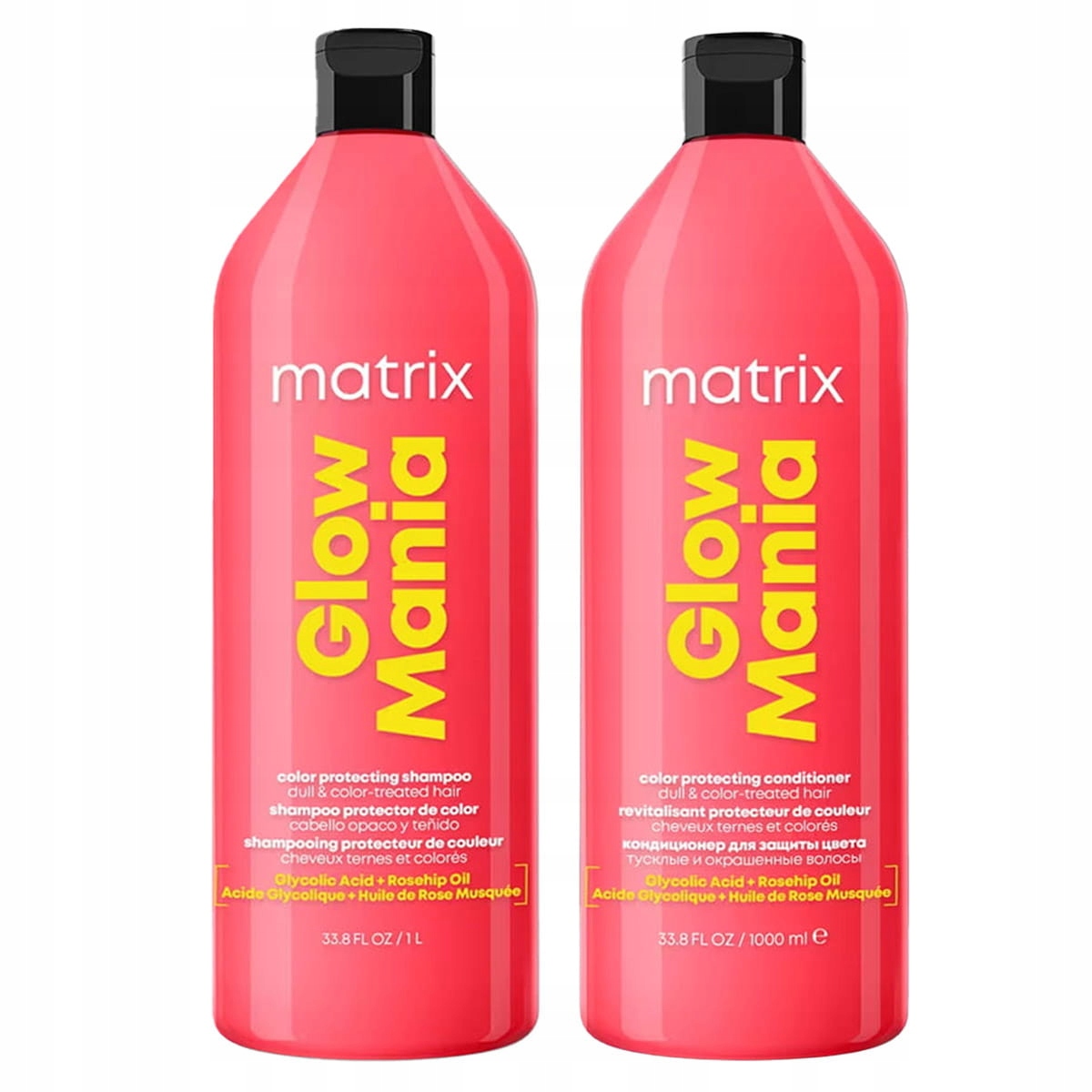 Matrix Glow Mania šampon lešticí kondicionér na vlasy 2x1000 pumpička