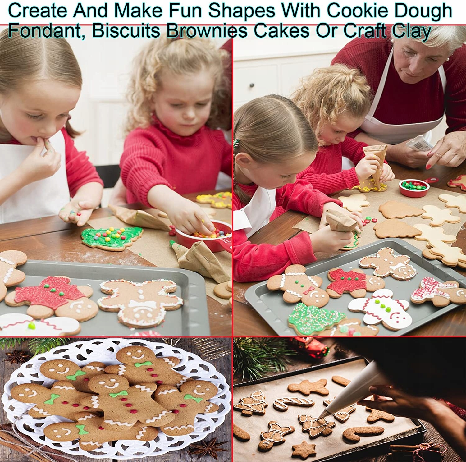 10 SZT ŚWIĄTECZNYCH FOREMEK DO CIASTEK ZESTAW Rodzaj renifer