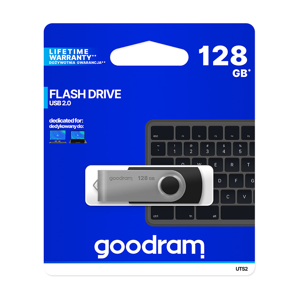 Goodram flash disk 128GB Usb 2.0 UTS2 černý