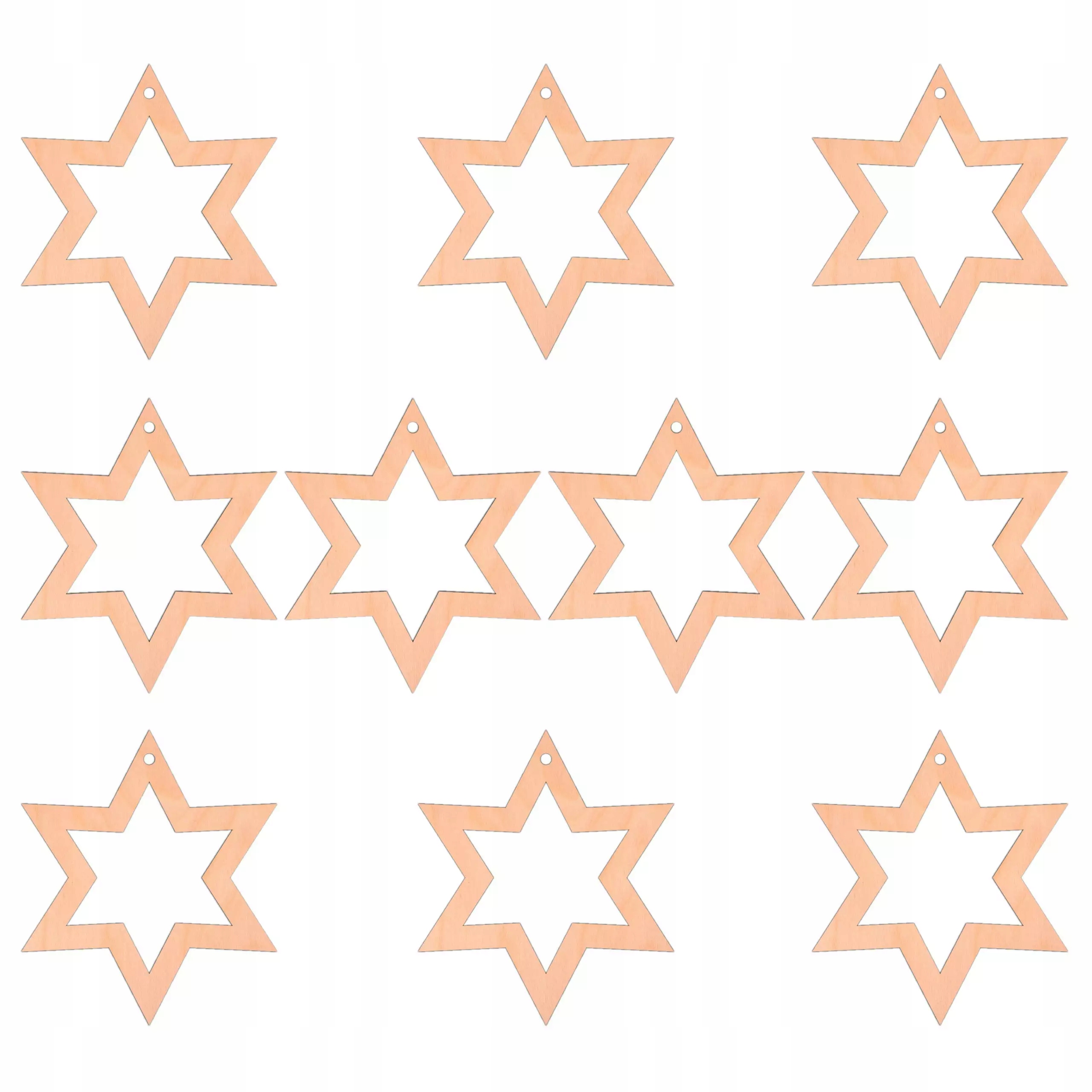 

Gwiazdka 6-ramienna kontur 10x8,5cm 10szt Święta