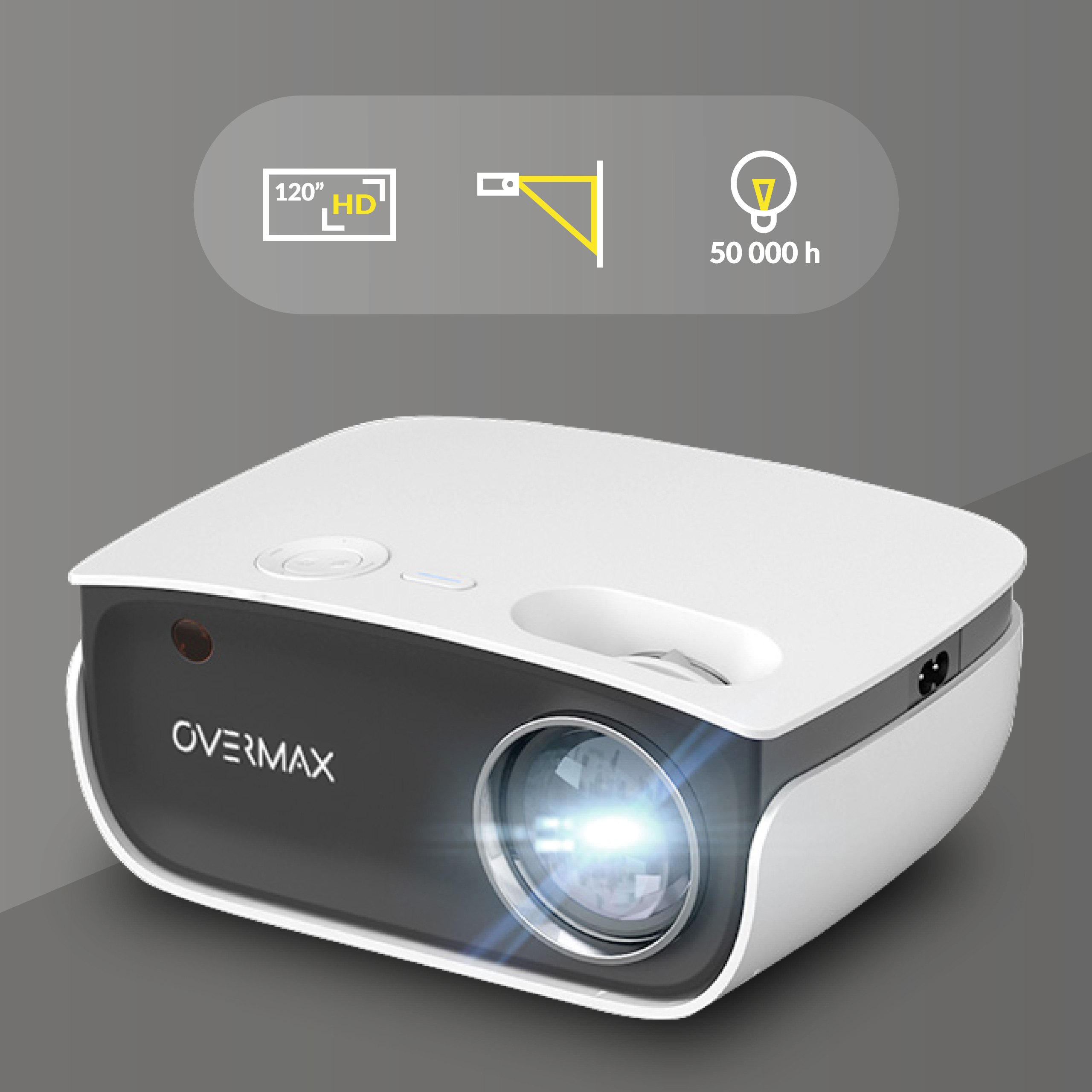 RZUTNIK DOMOWY FULL HD PROJEKTOR 16:9 1920 x 1080 1kg LED USB + HDMI Pilot Stan opakowania oryginalne