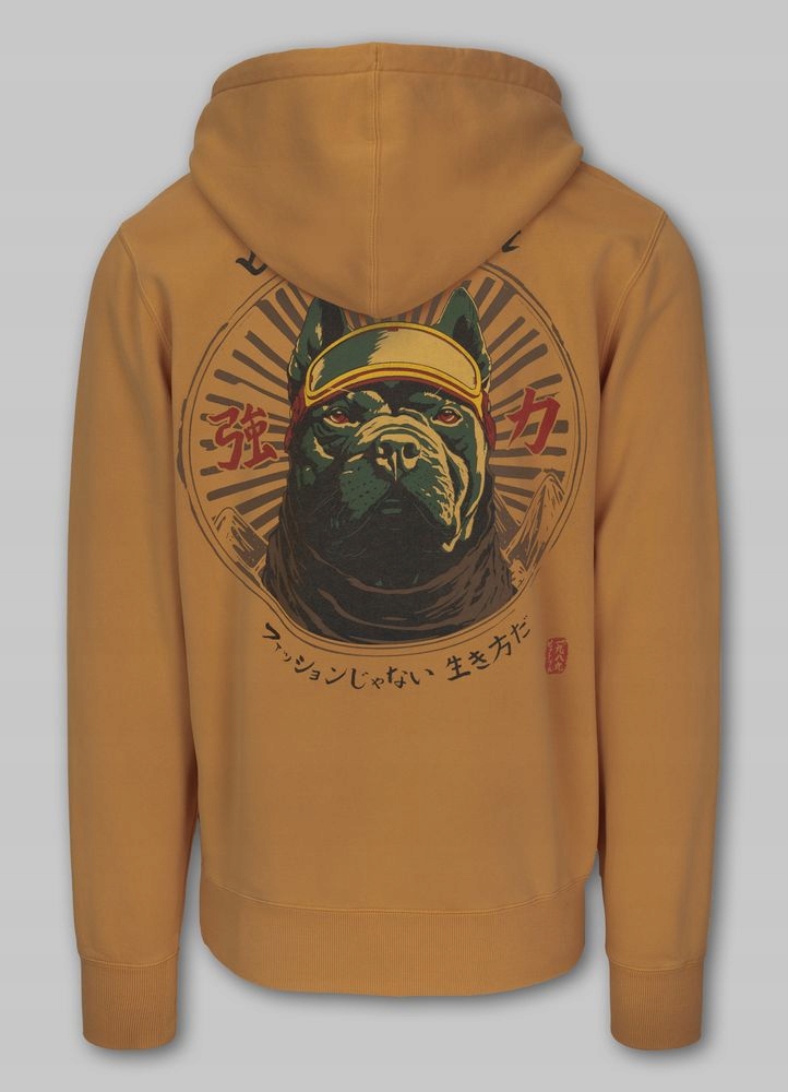 Pánská Mikina s kapucí Pitbull Bavlněná Klokanka Oversize Washed Mt Fuji