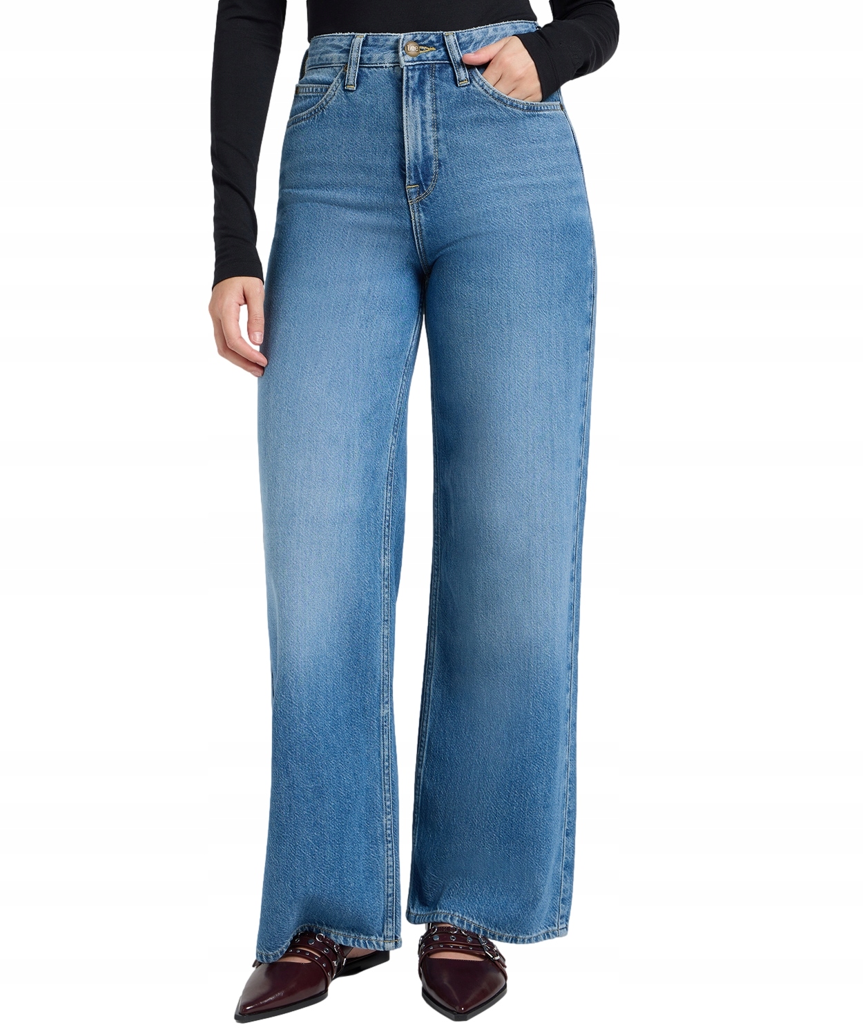 Džíny Lee Stella A Line 112371455 Threaded W 24 L 31