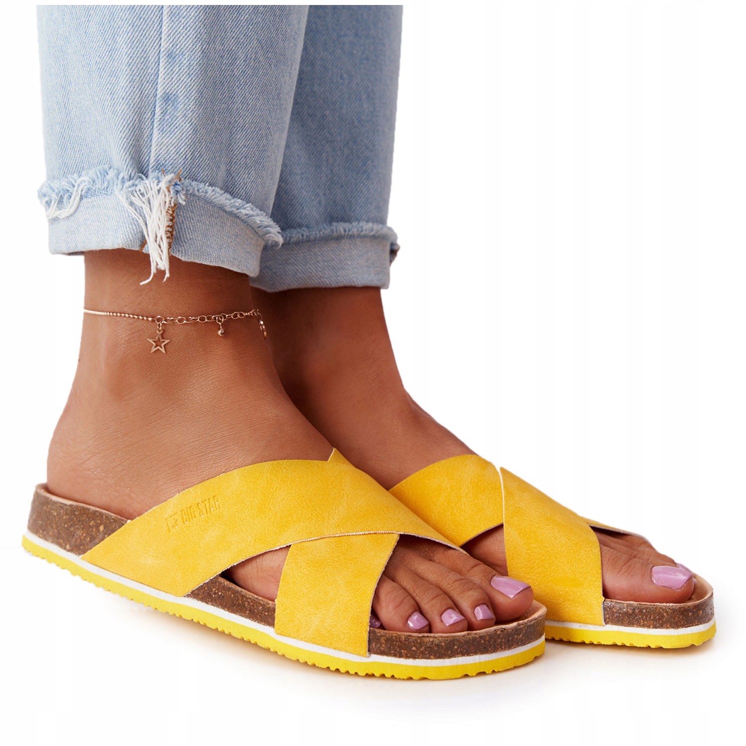 

Profilowane Skórzane Klapki Big Star HH274596 39