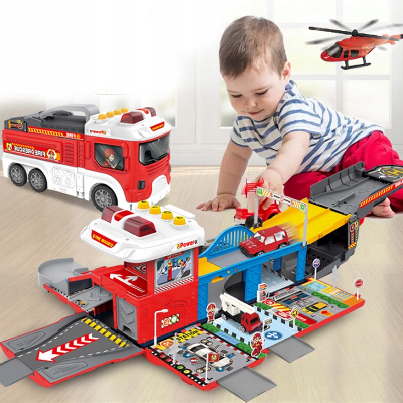 WÓZ STRAŻACKI STRAŻ POŻARNA REMIZA AUTA DŹWIĘKI