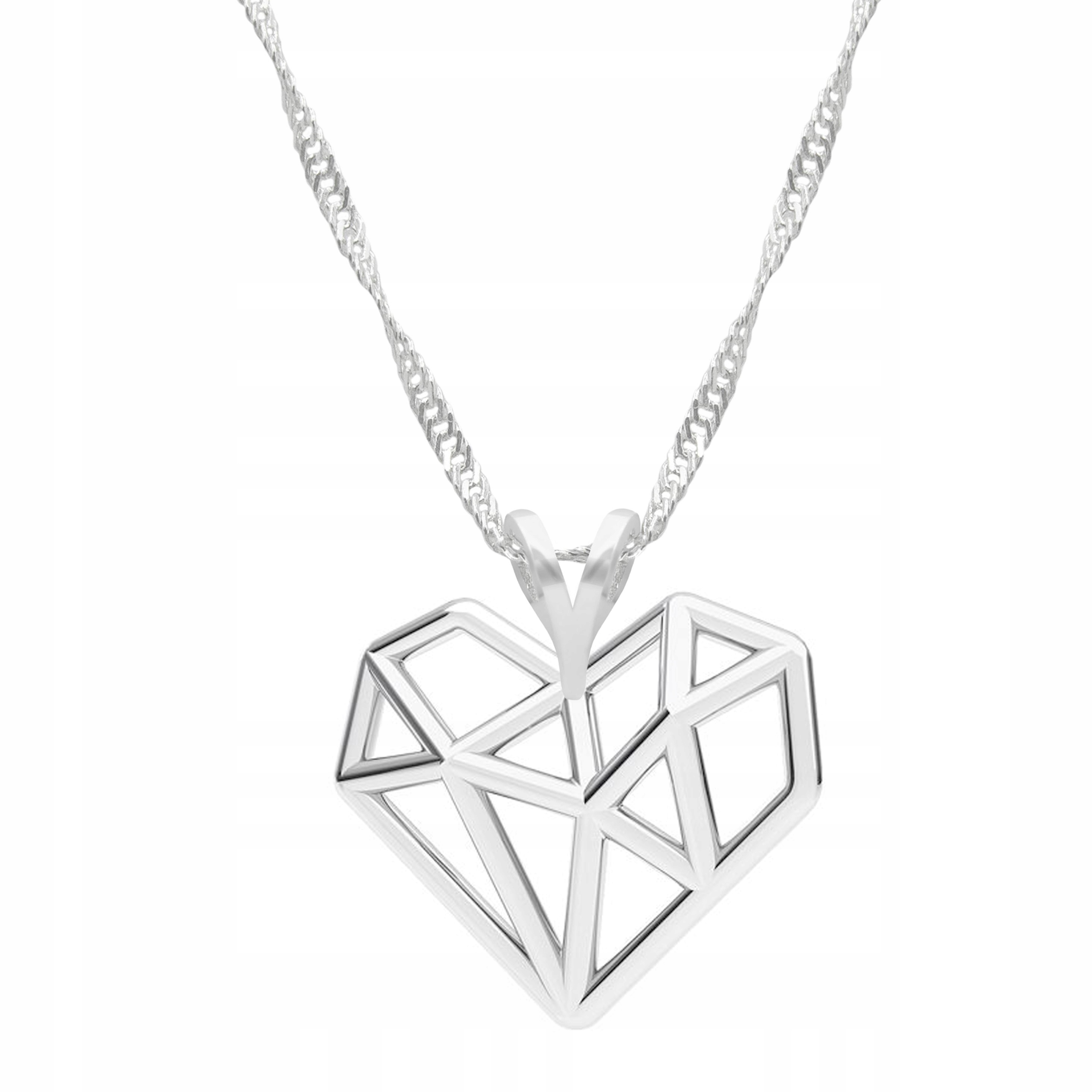 Stříbrný řetízek náhrdelník 925 Srdce srdce