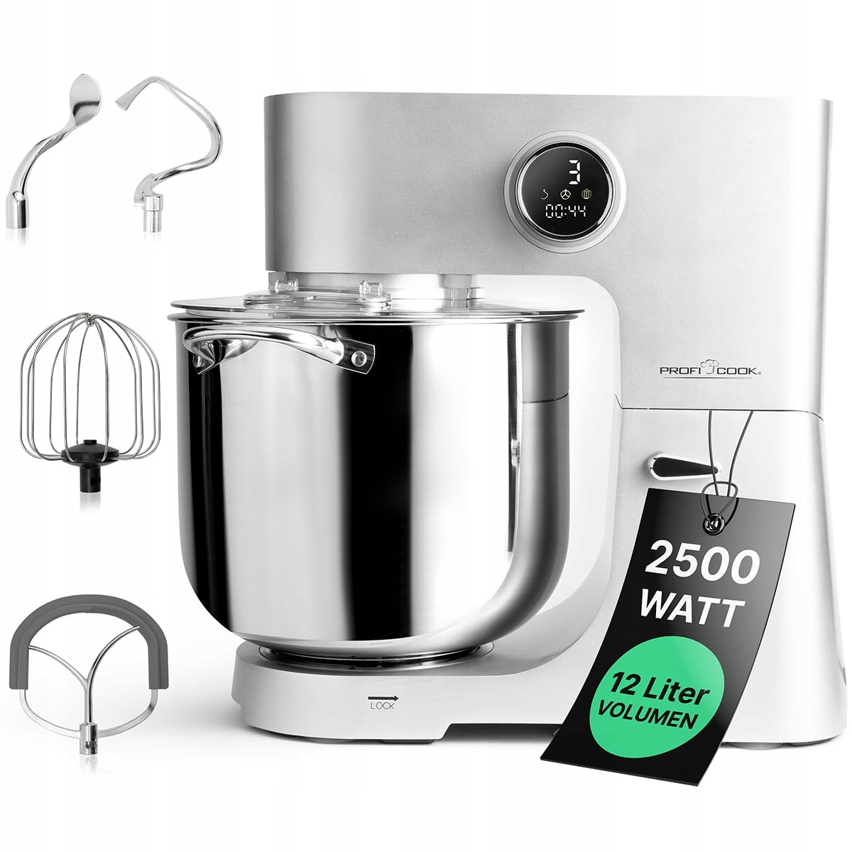 ProfiCook kuchyňský robot, 2500 W, 12l, pro 8,5 kg těsta