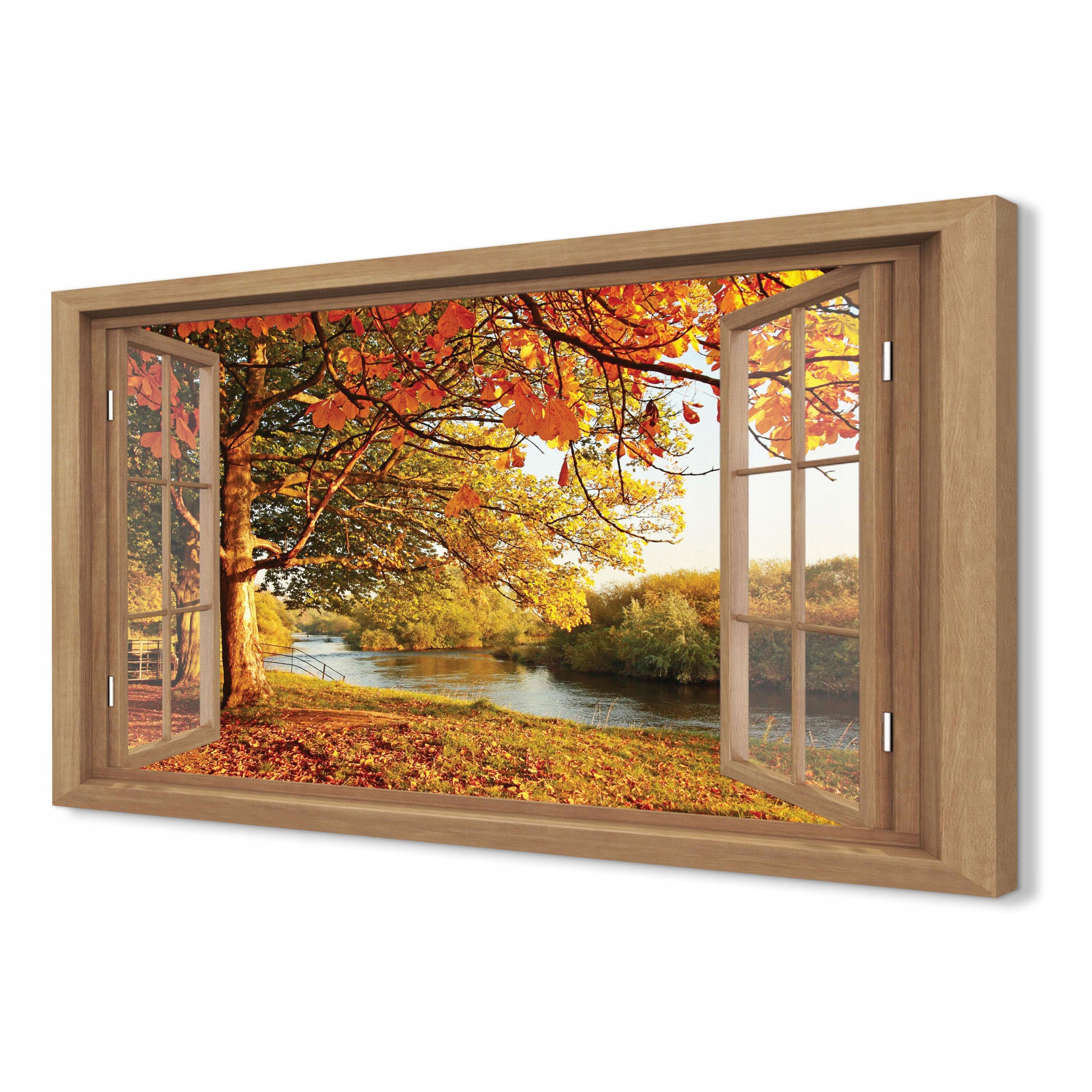 Obraz okno canvas 3d 120x80 Krásna jeseň v parku