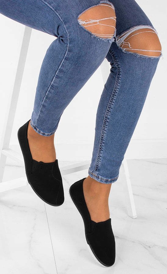 BALERINKI TENISÓWKI WSUWANE LYCRA SLIP ON TRAMPKI Rozmiar UK 6