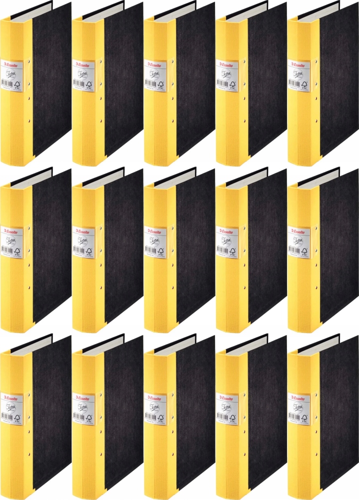 Segregator A4, 60mm z mechanizmem szwedzkim czarno żółty Esselte Jopa x 15