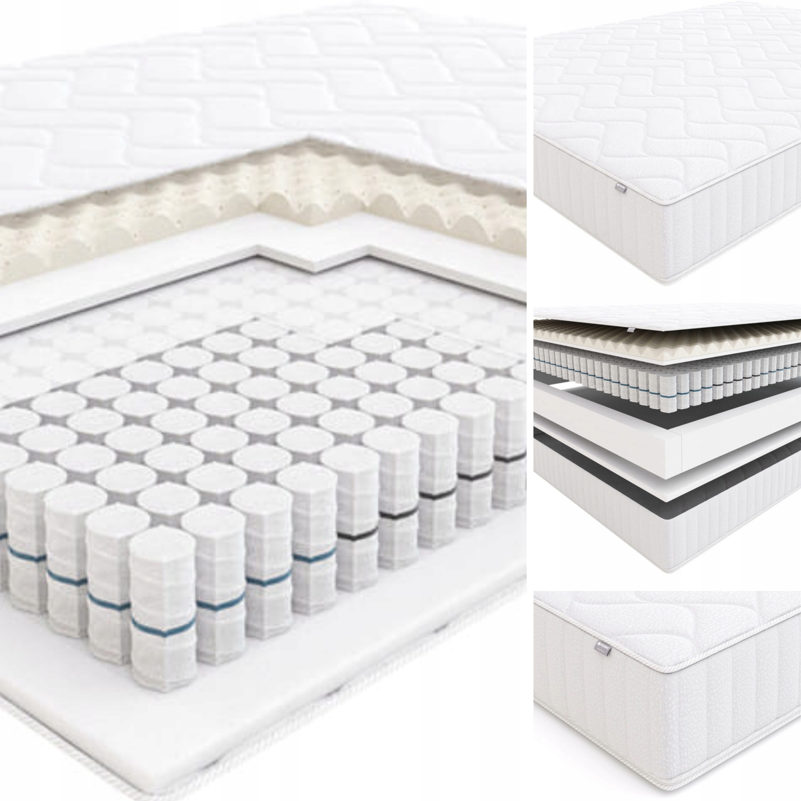 Materac 140x200 Kieszeniowy Hilding Zorba Średnio Twardy H2 H3