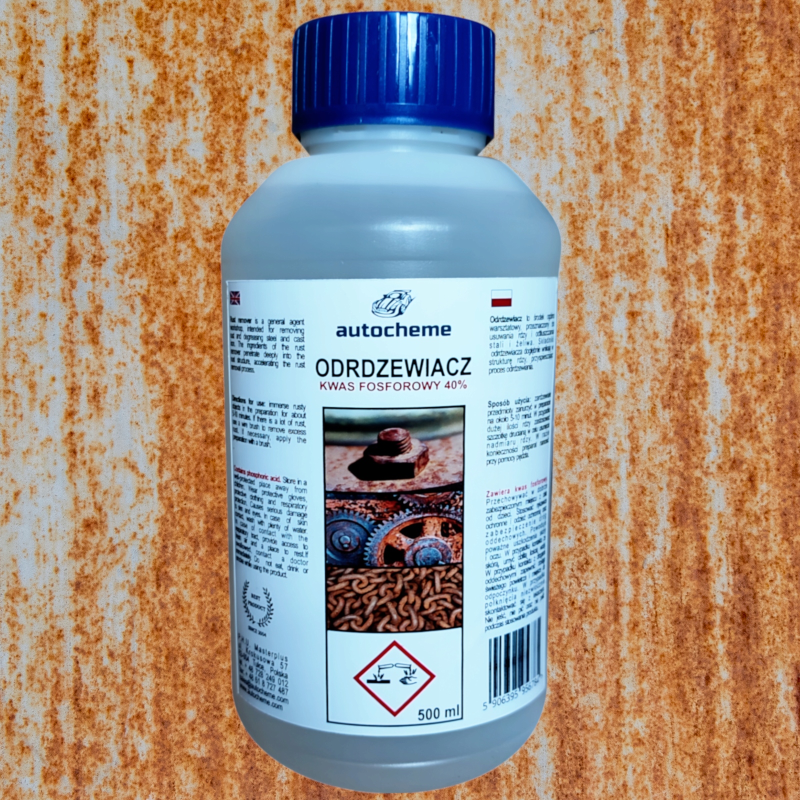 NEUTRALIZATOR RDZY ODRDZEWIACZ CORTAN PĘDZEL 1500ML Waga produktu z opakowaniem jednostkowym 0.7 kg