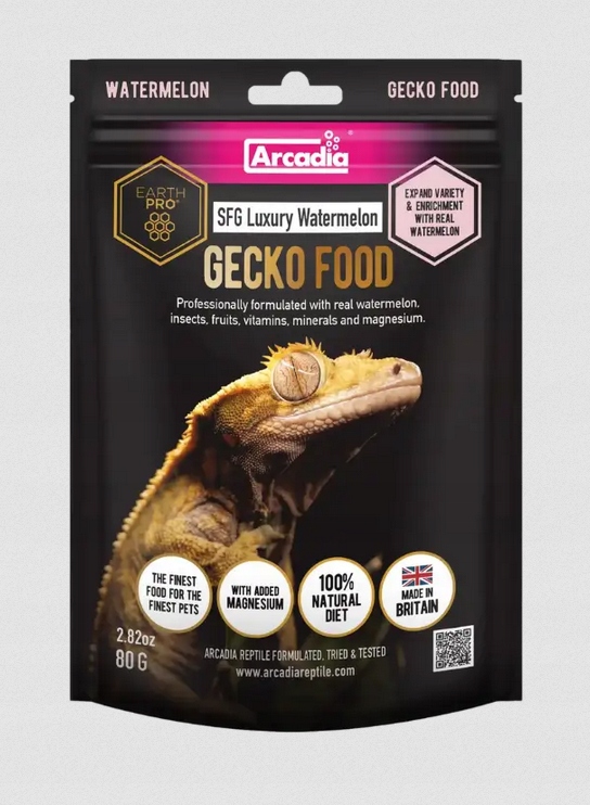 Levně Krmivo s příchutí vodního melounu pro gekony chocholaté 180 g Arcadia Sfg Meloun