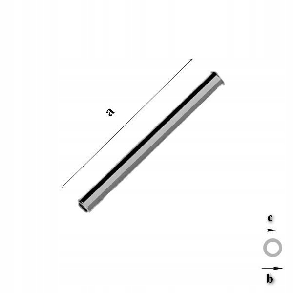Sprur 2020 Rurka prosta 20 mm Srebro 925