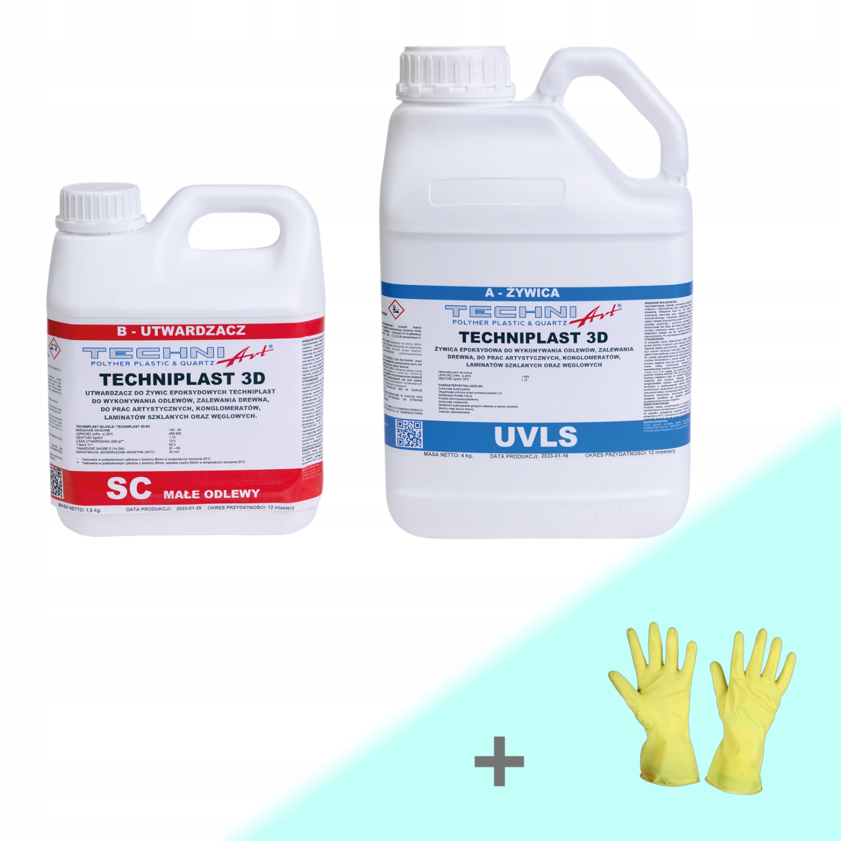 Epoxidová pryskyřice Techniart pro odlitky 2 cm je bezbarvý systém 5,6 kg