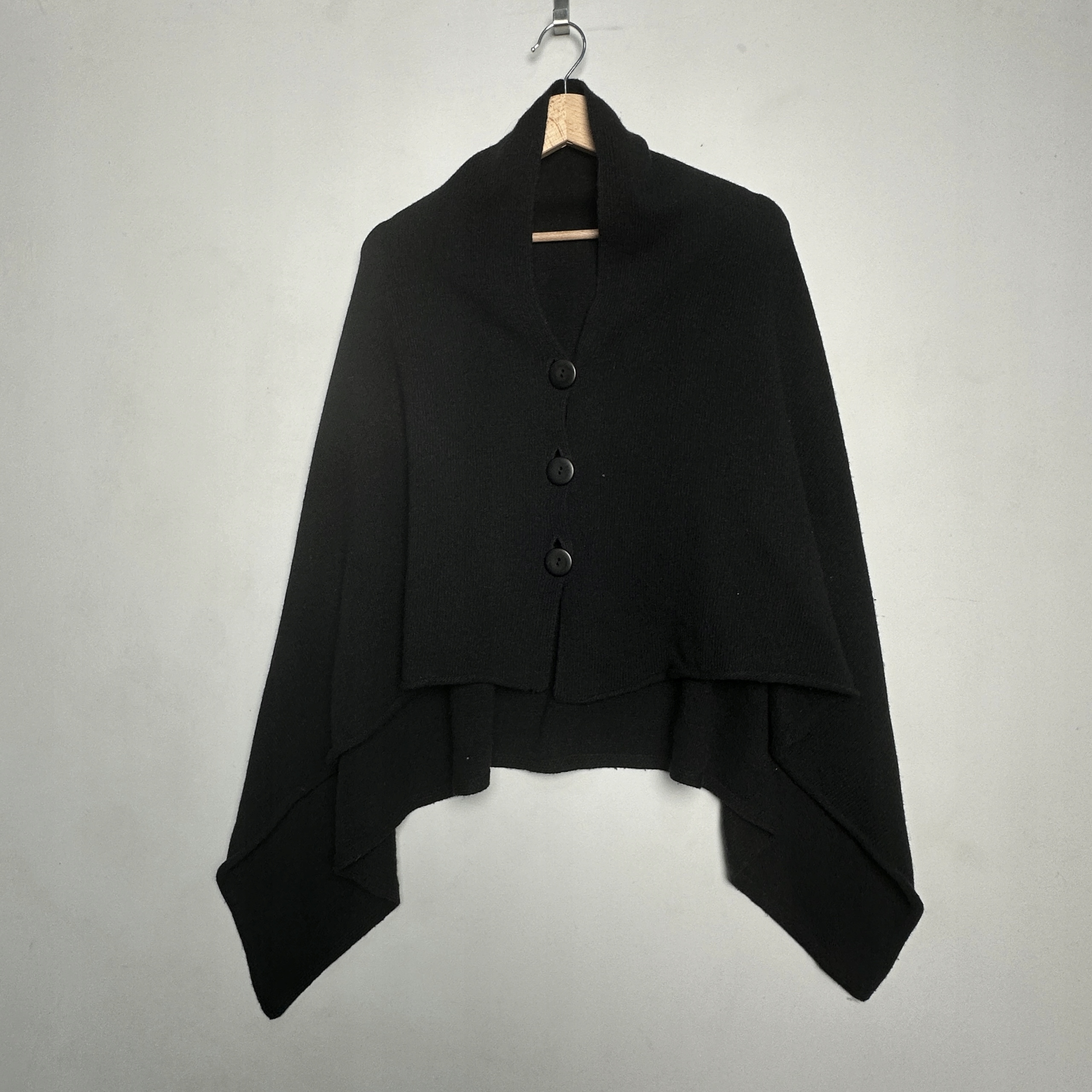 BORAGNO Ponczo Narzutka Sweter Wełna ONE SIZE