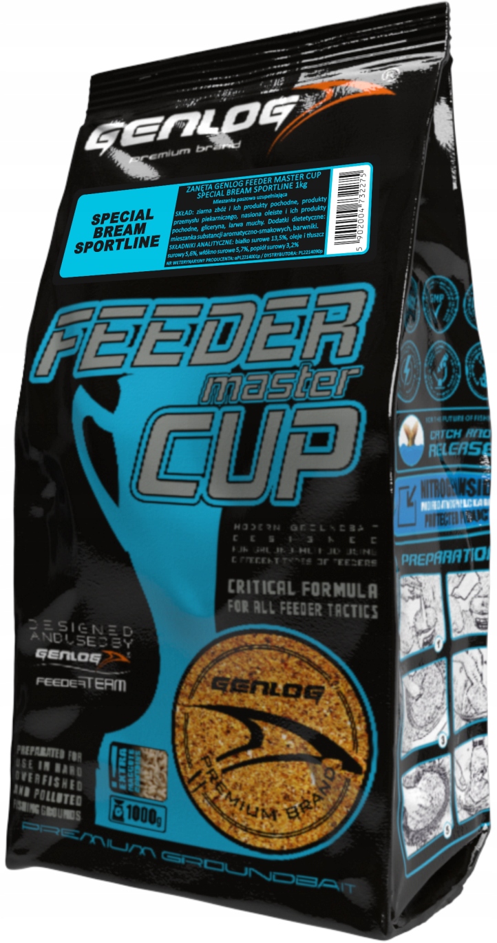 Zanęta na ryby wędkarska GENLOG FEEDER MASTER CUP SPECIAL BREAM 1kg