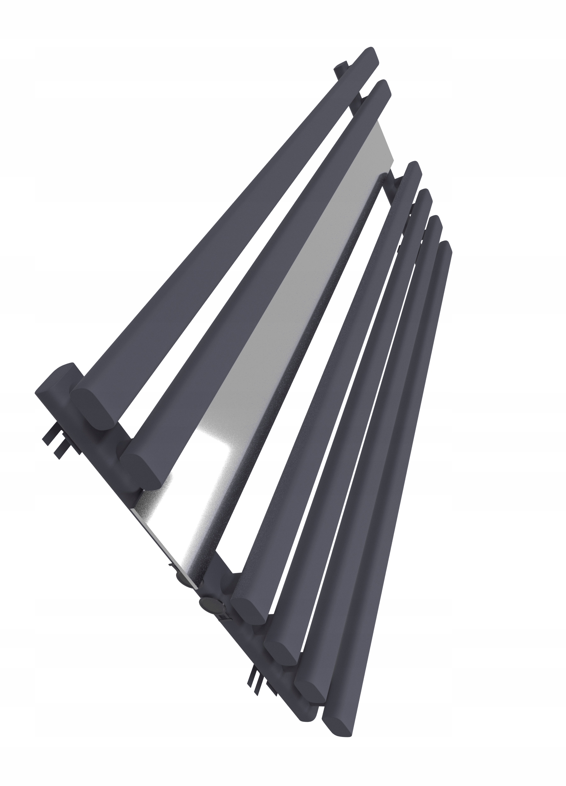 Dekorativní radiátor Flower Mirror 160x60 Grafit se zrcadlem