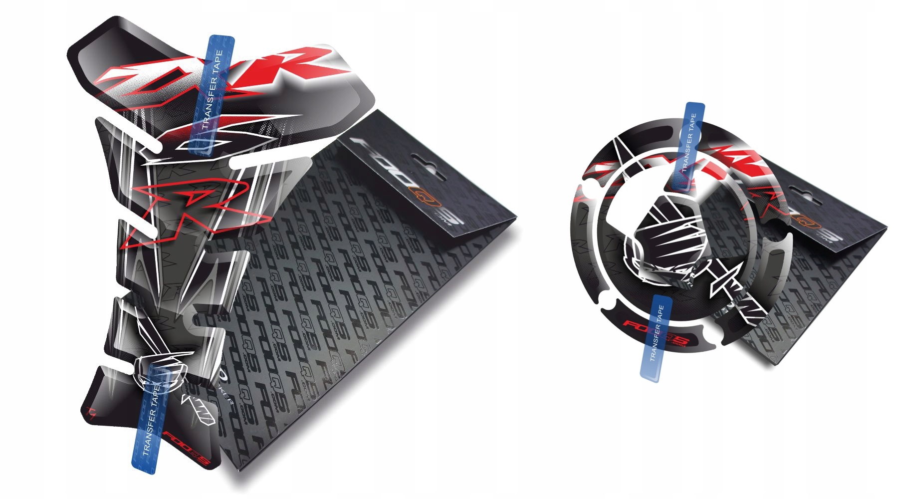 Tank-pad Cap-pad od firmy Fooqs pro Kawasaki ZX-6-R Černý Červený