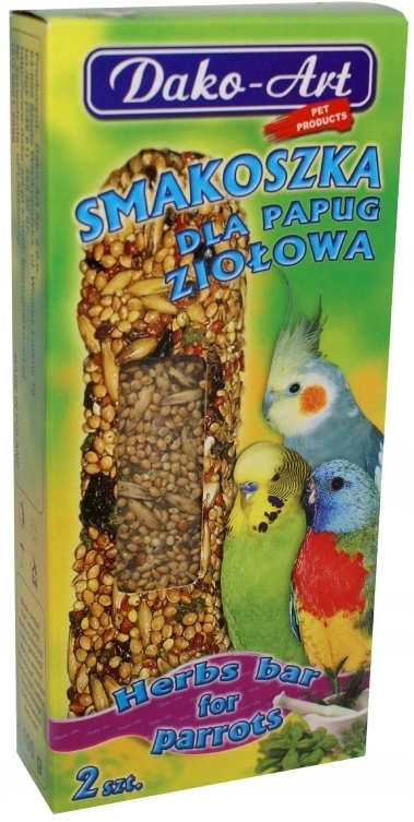 Dako-Art Kolba Smakoszka ziołowa dla papug 2 szt