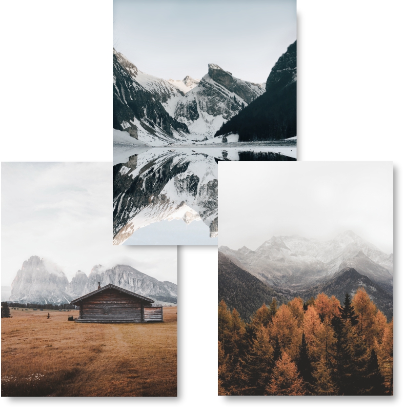 

Góry Jezioro zestaw 3 obrazy 30x40 plakat #145