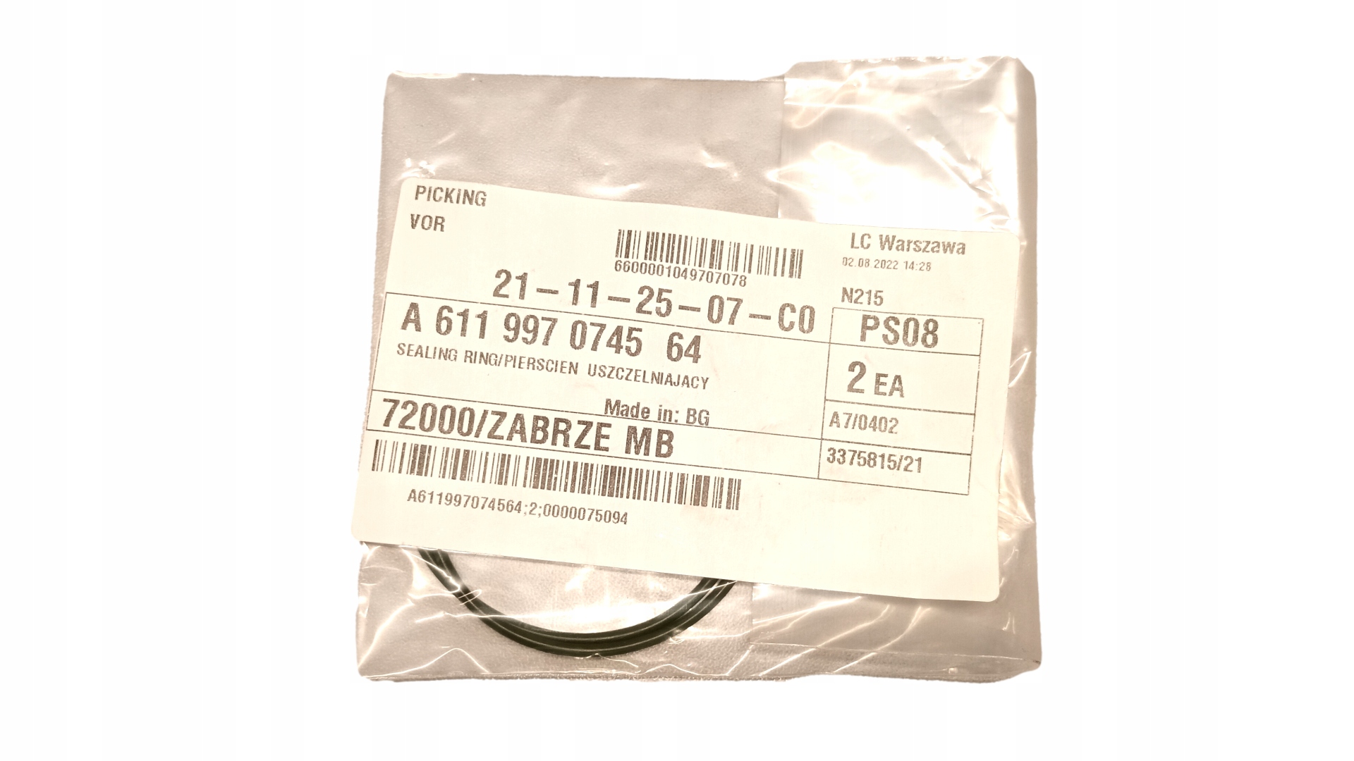 MERCEDES SPRINTER VITO Oring pompy podcisnienia Producent części Mercedes-Benz OE