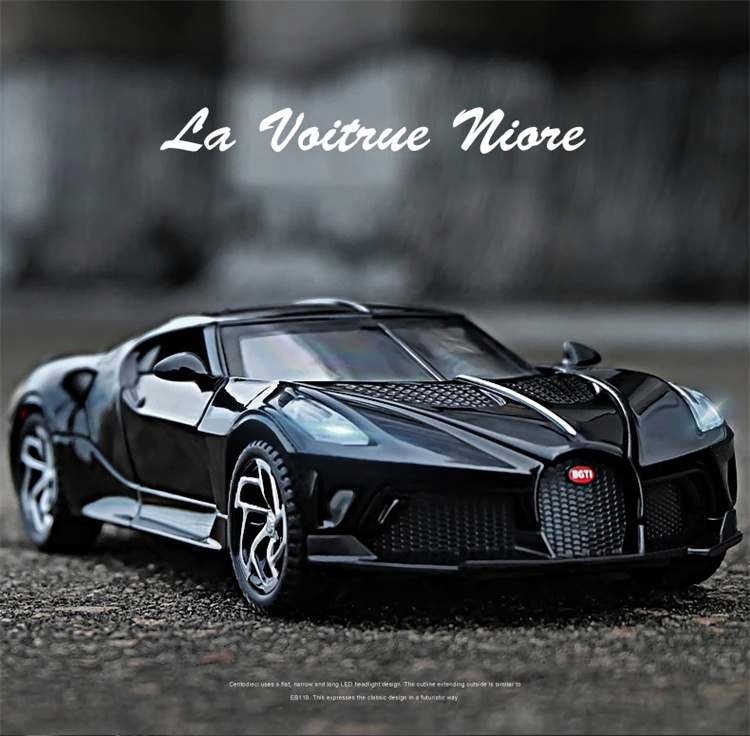 Bugatti La Voiture Noire 1:32 otevírací dveře Led zvuk auto