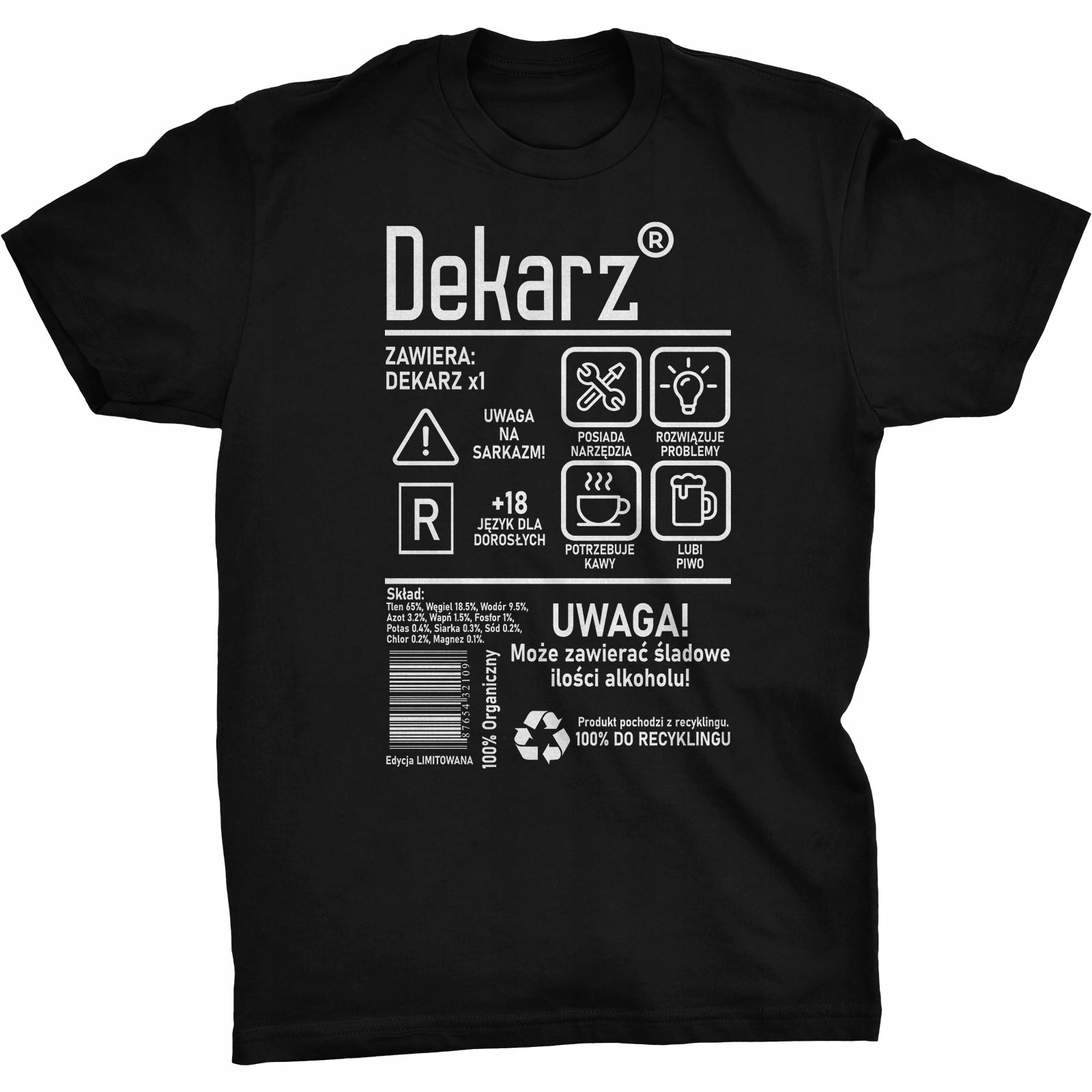 

Dekarz Etykieta Koszulka Prezent Dla Dekarza