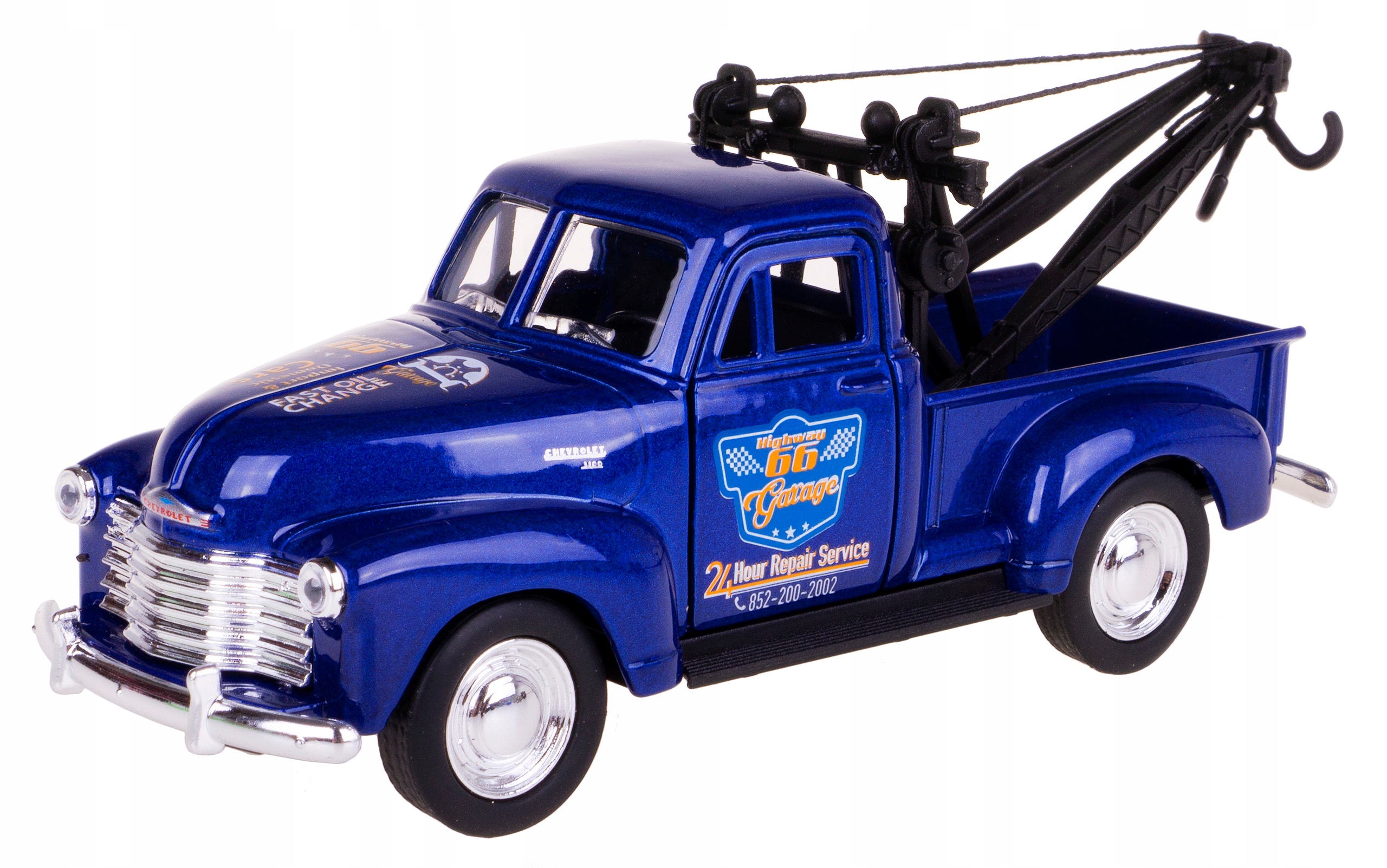 CHEVROLET TOW TRUCK MODEL METALOWY WELLY 1:34 NIEB Kolor dominujący odcienie niebieskiego