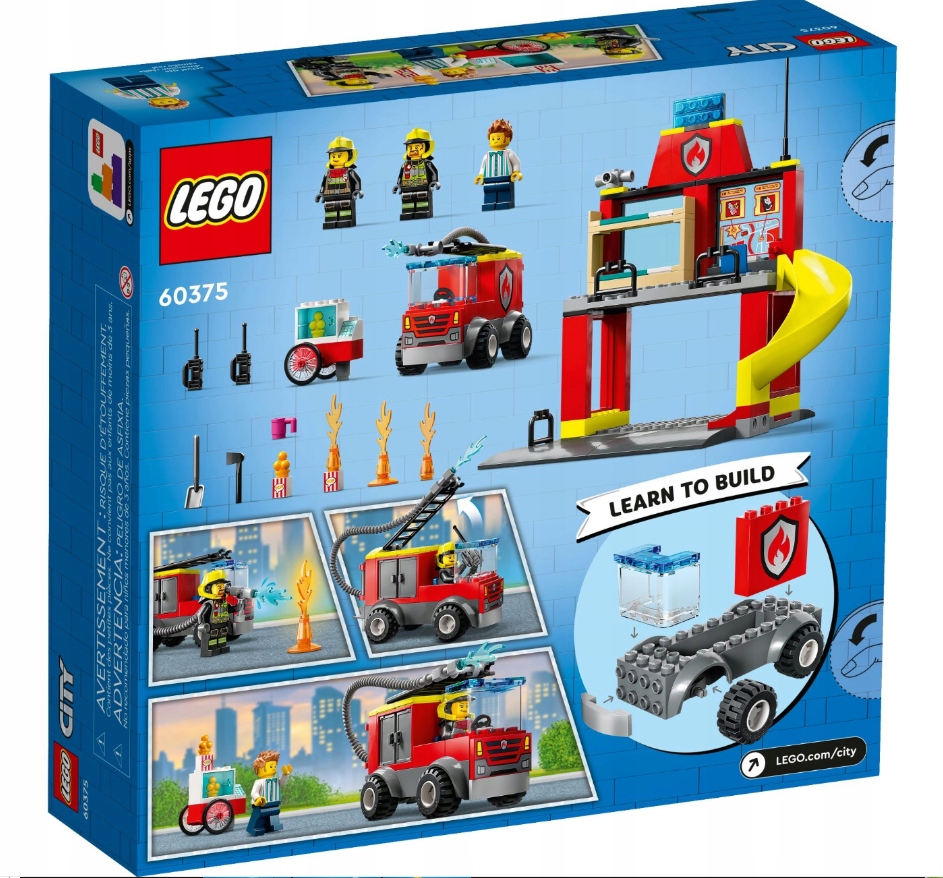 KLOCKI LEGO CITY REMIZA STRAŻACKA I WÓZ STRAŻACKI 153 ELEMEMTÓW Marka LEGO