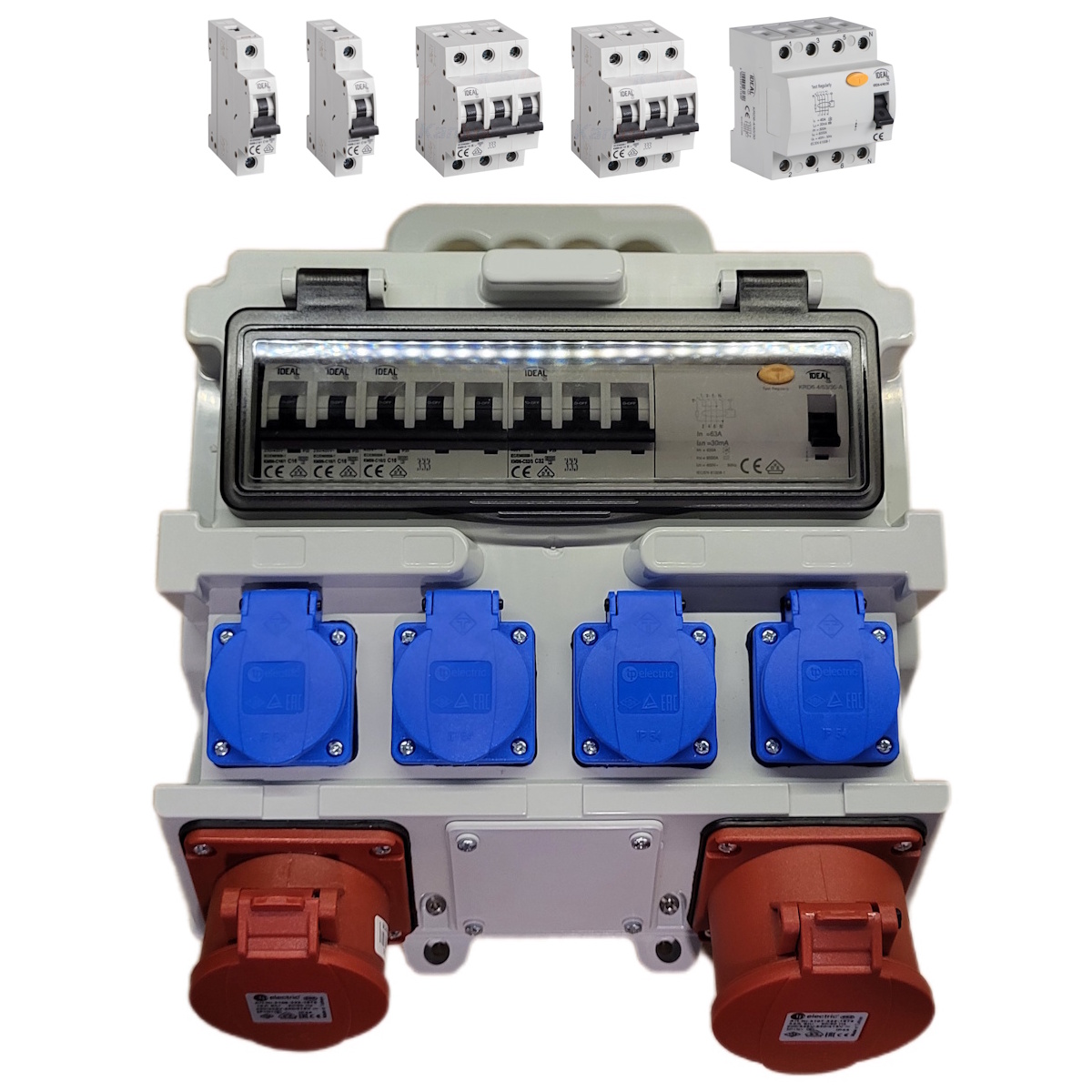 Elektrický přenosný stavební rozvaděč Rbs N1632WR 4x230V 16A 32A