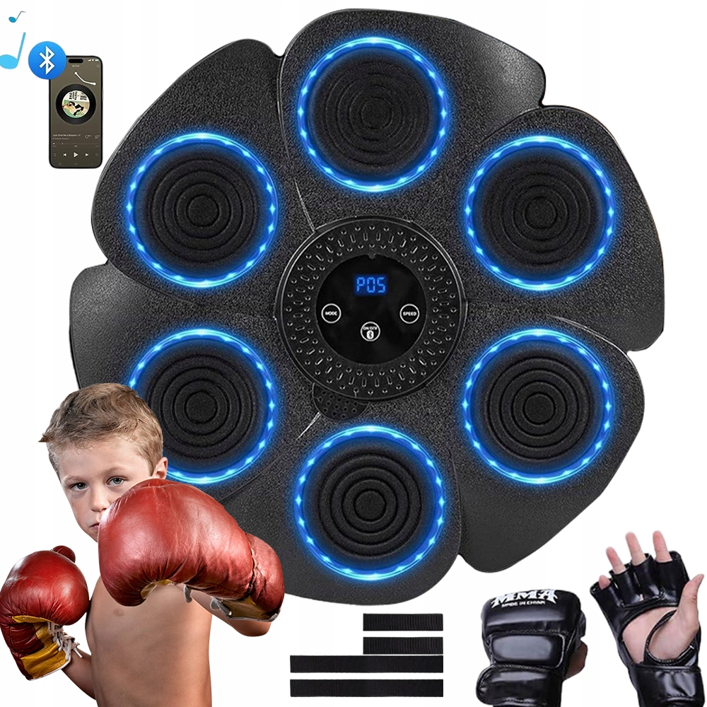 Muzyczna Maszyna Do Boksu Cel Bokserska Bluetooth Muzyką Led 18 Prędkości