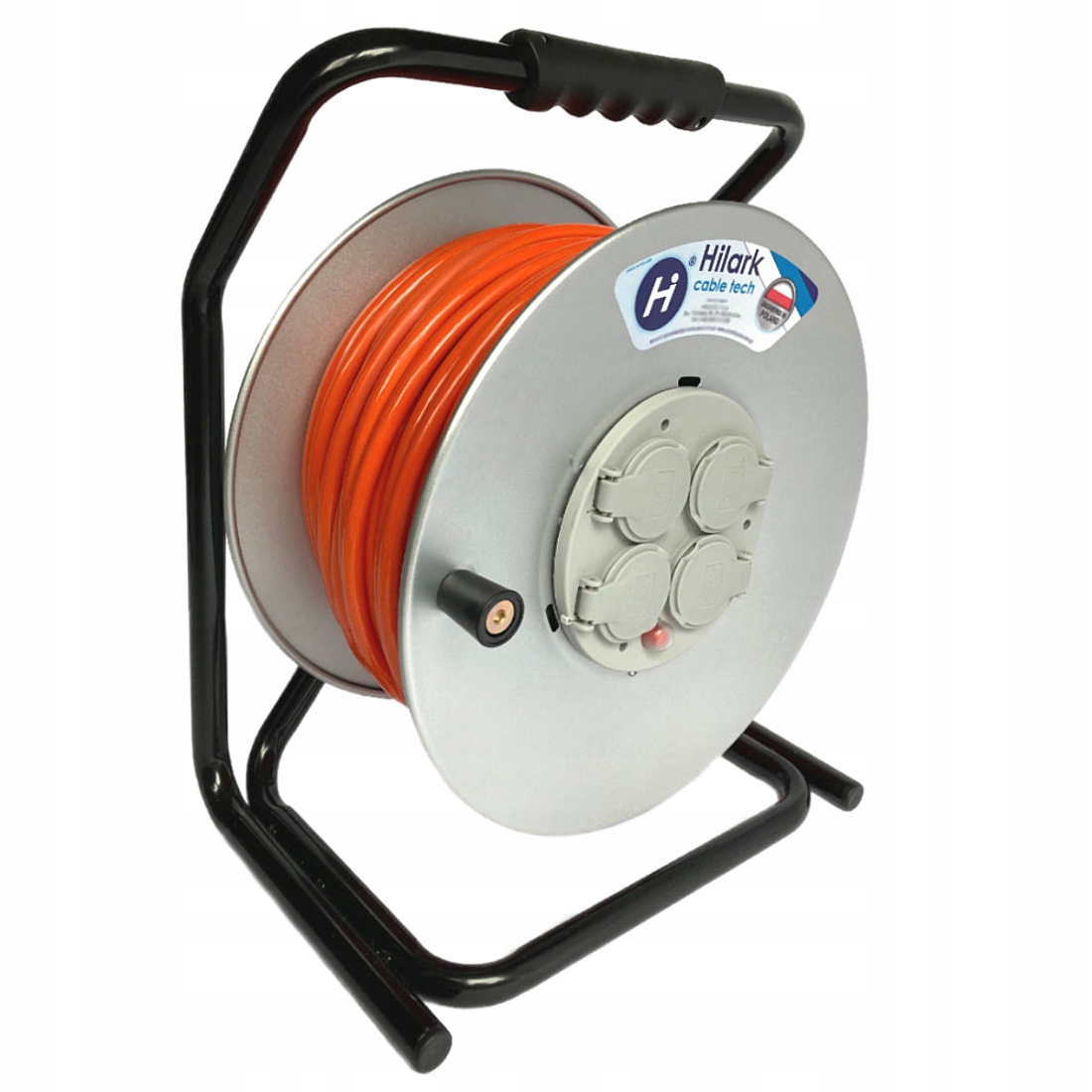 Predlžovací Kábel záhradná bubnová guma Pur oranžová 4 zásuvky H07BQ-F 3x2,5 35M